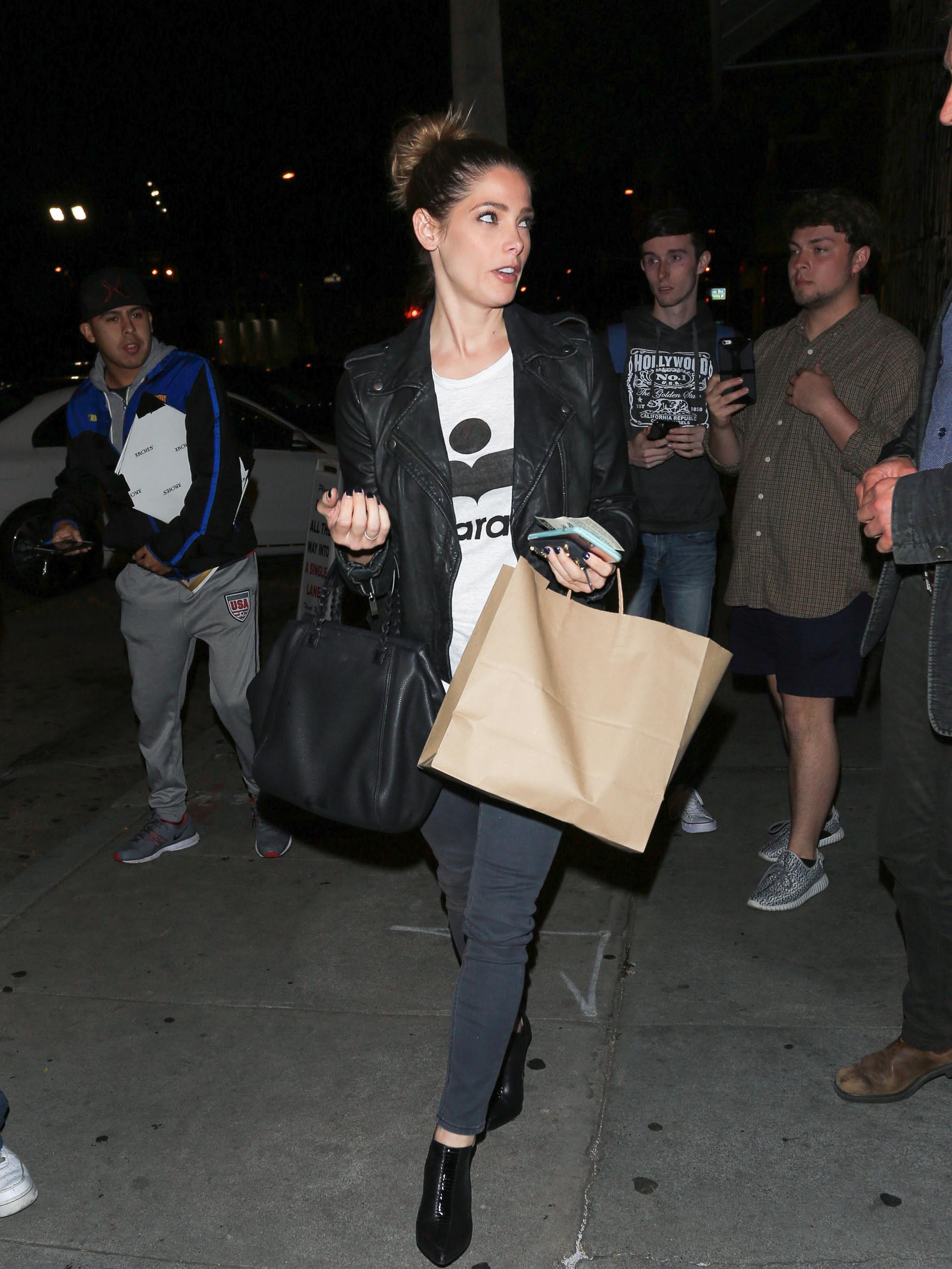 Ashley Greene leaving Craig’s Restaurant