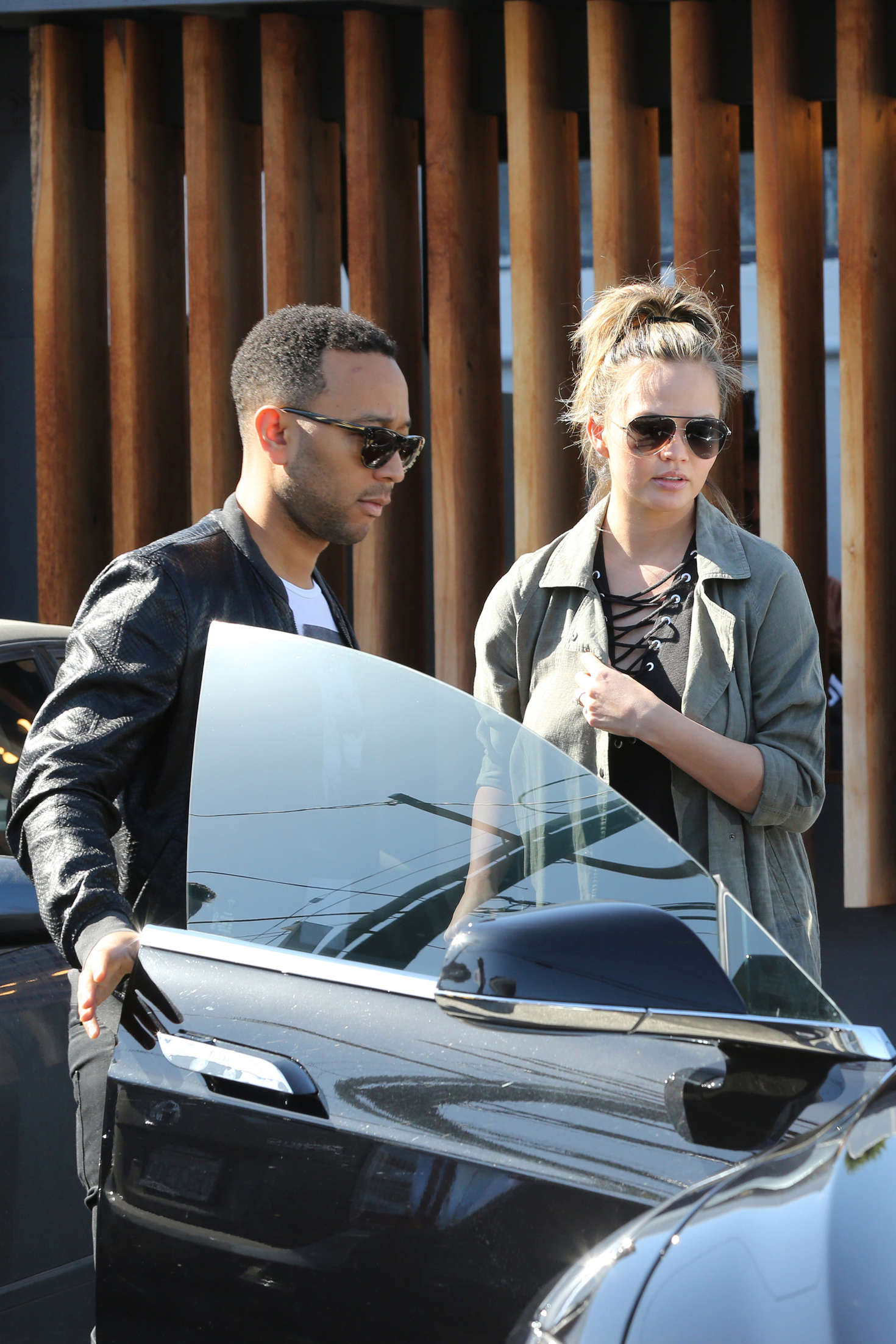 Chrissy Teigen leaves a salon in LA