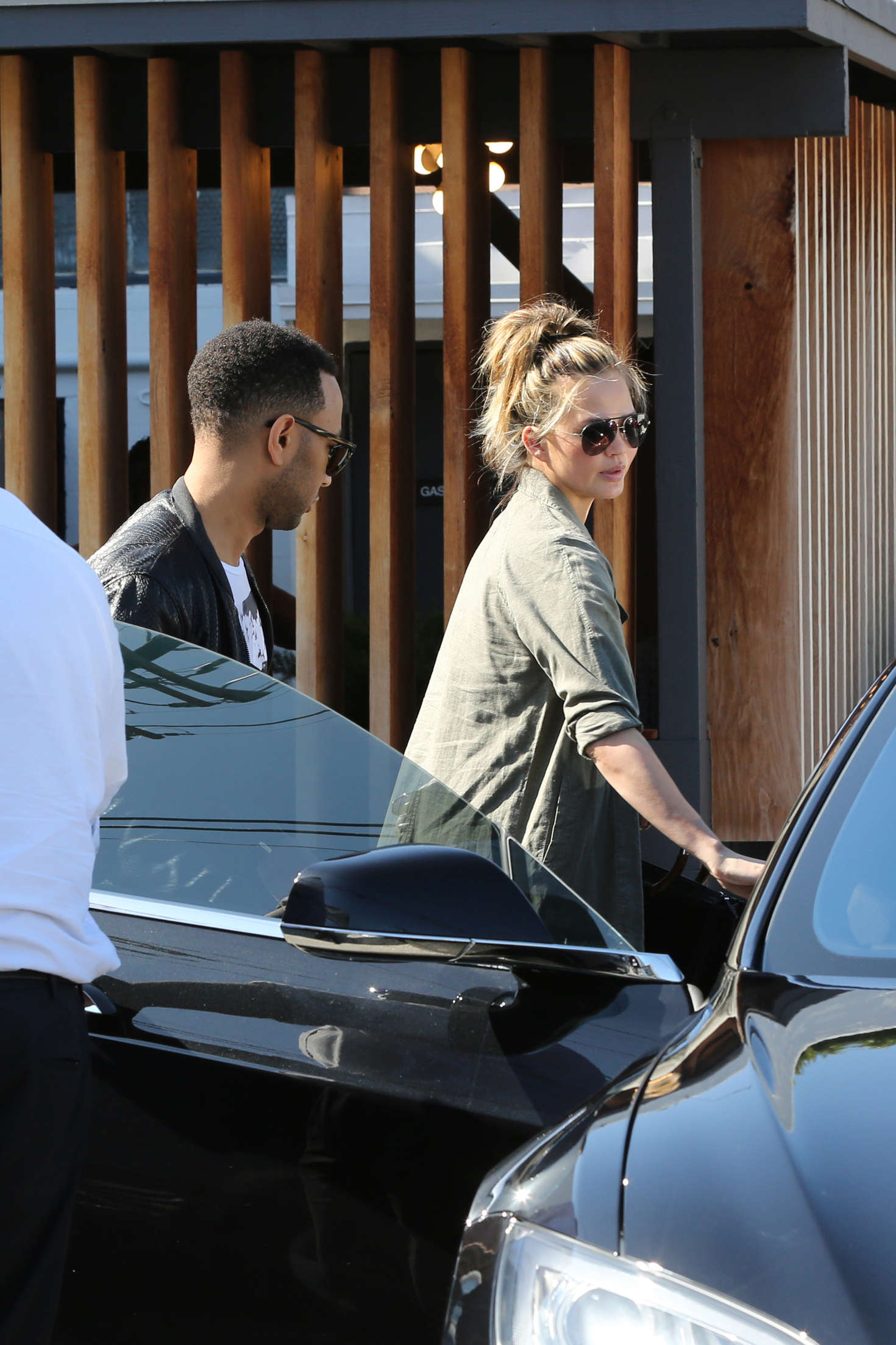 Chrissy Teigen leaves a salon in LA