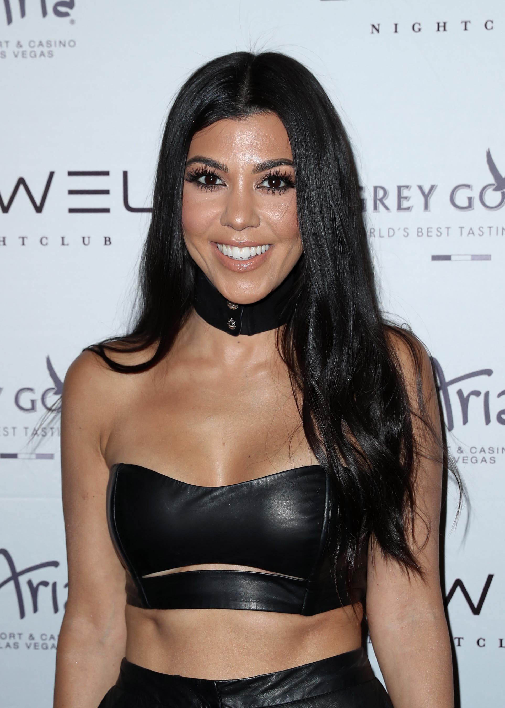 Kourtney Kardashian on the red carpet at the Jewel Nightclub Grand Opening Weekend