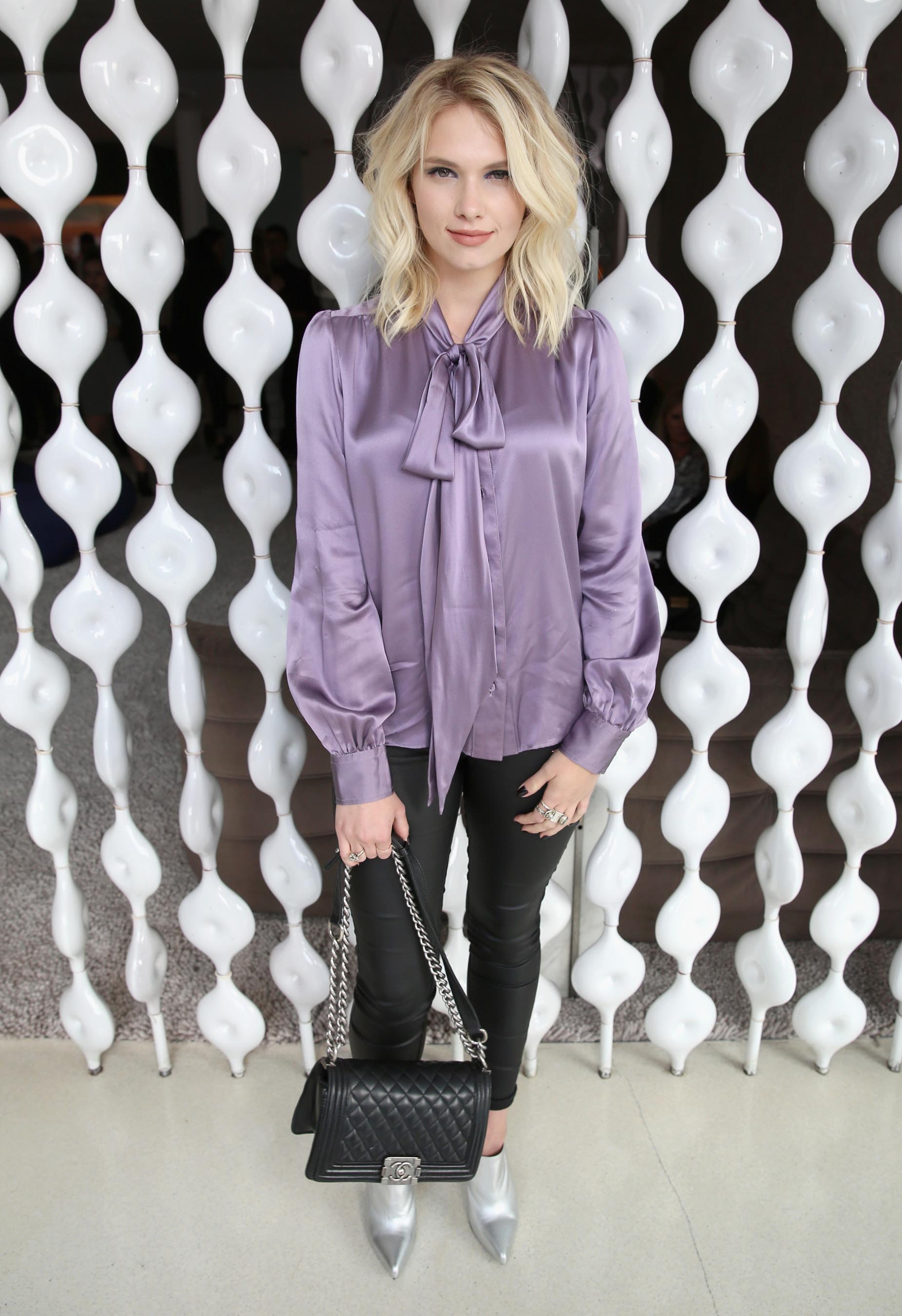 Claudia Lee attends Wolk Morais Collection 3 Fashion Show