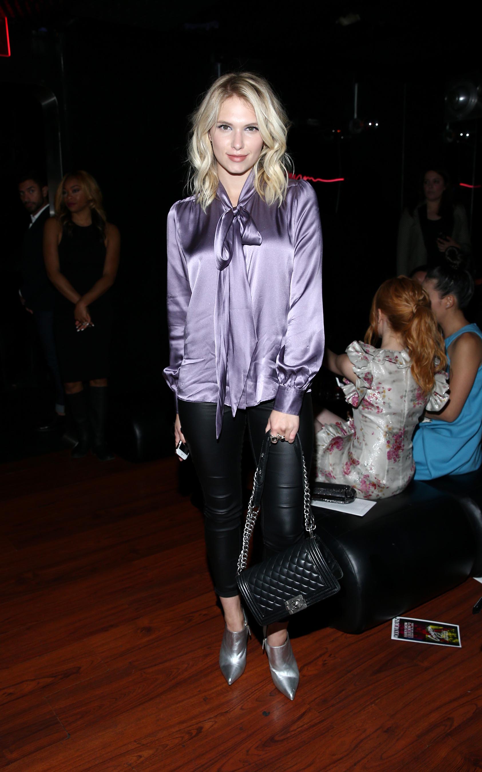 Claudia Lee attends Wolk Morais Collection 3 Fashion Show