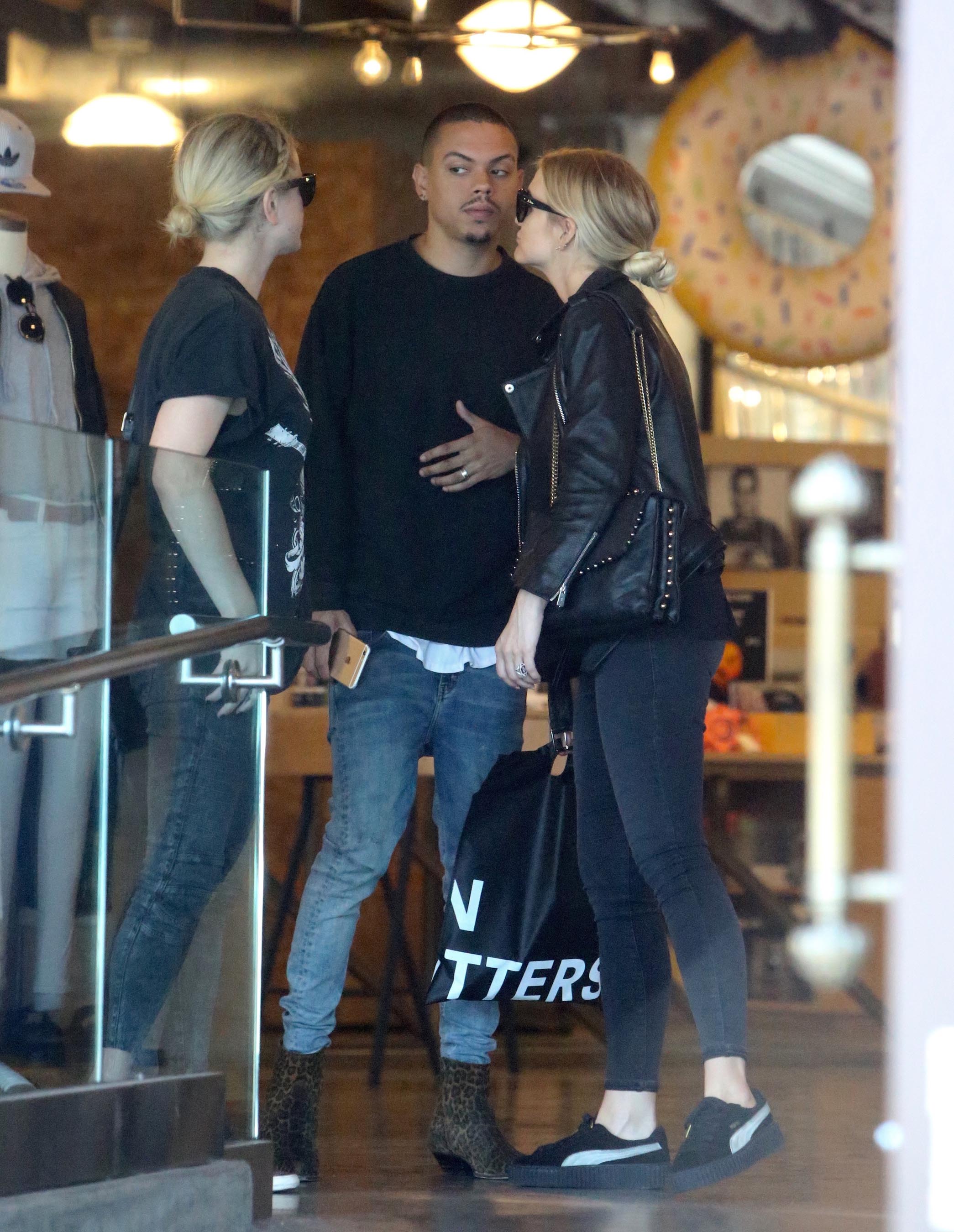Ashlee Simpson shopping in West Hollywood