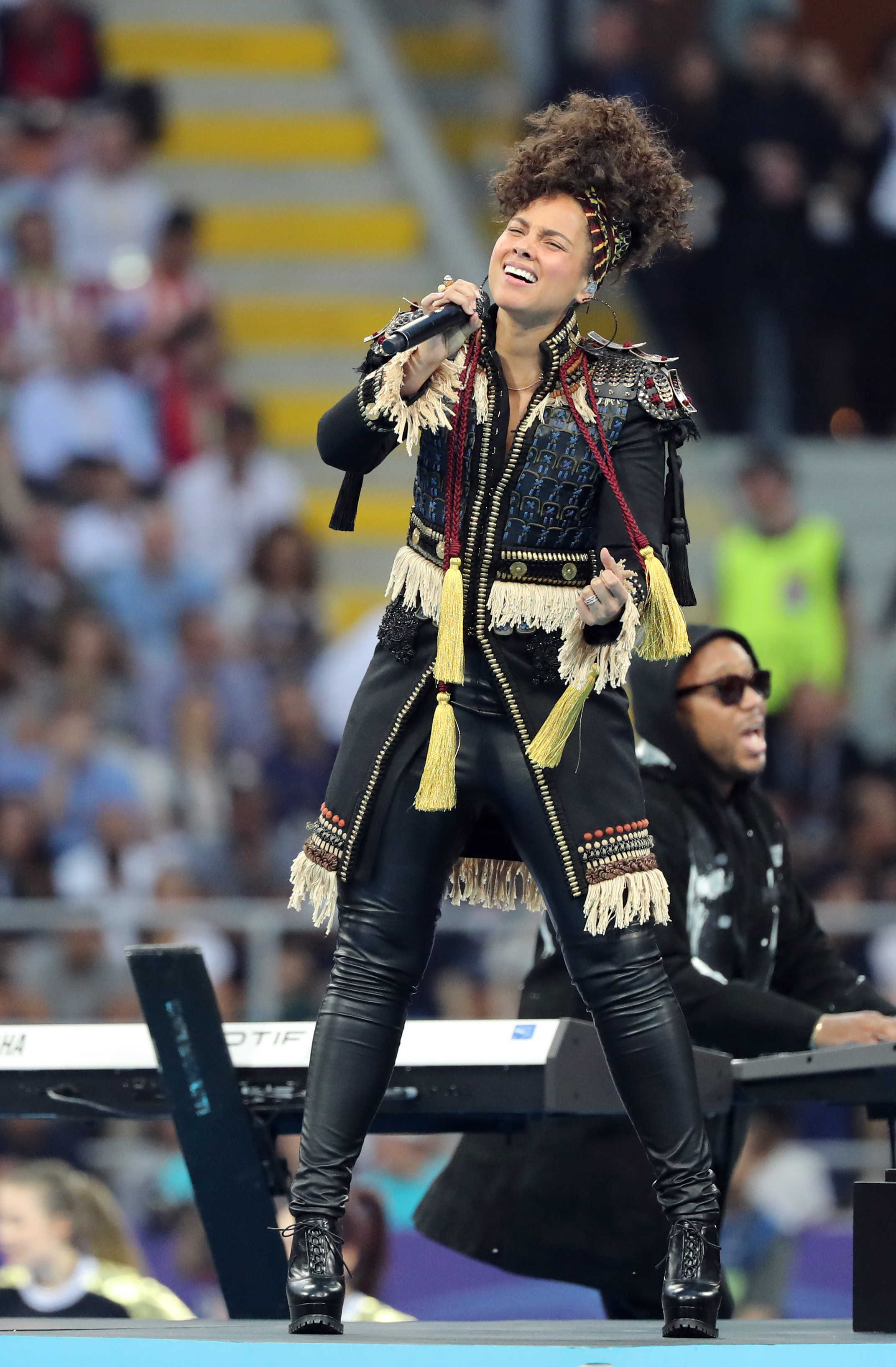 Alicia Keys performs at the UEFA Champions League Final