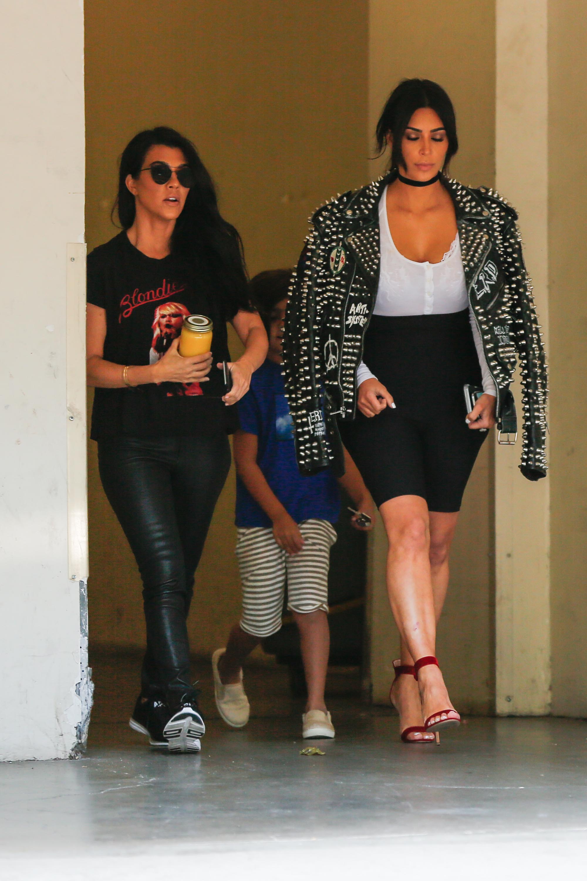 Kourtney Kardashian is seen leaving a meeting