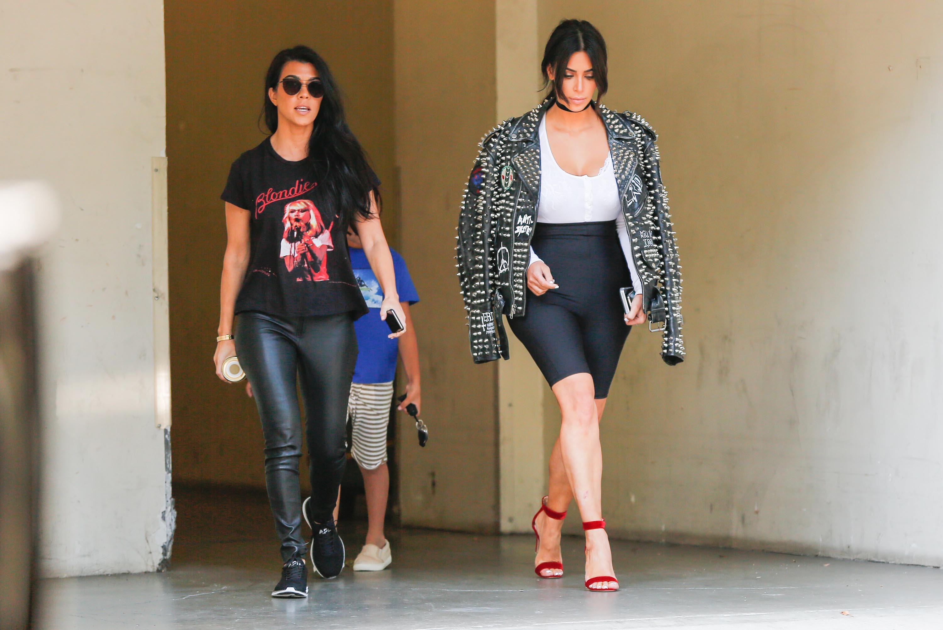 Kourtney Kardashian is seen leaving a meeting