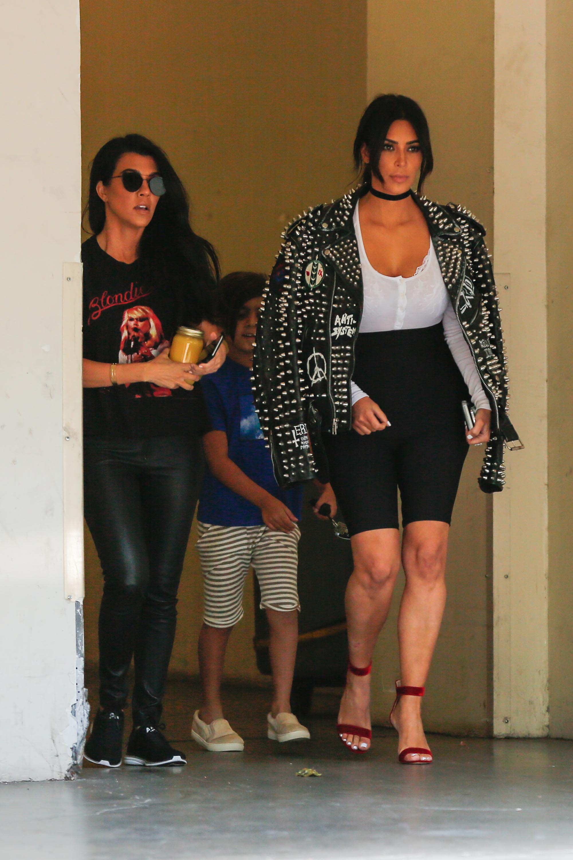 Kourtney Kardashian is seen leaving a meeting