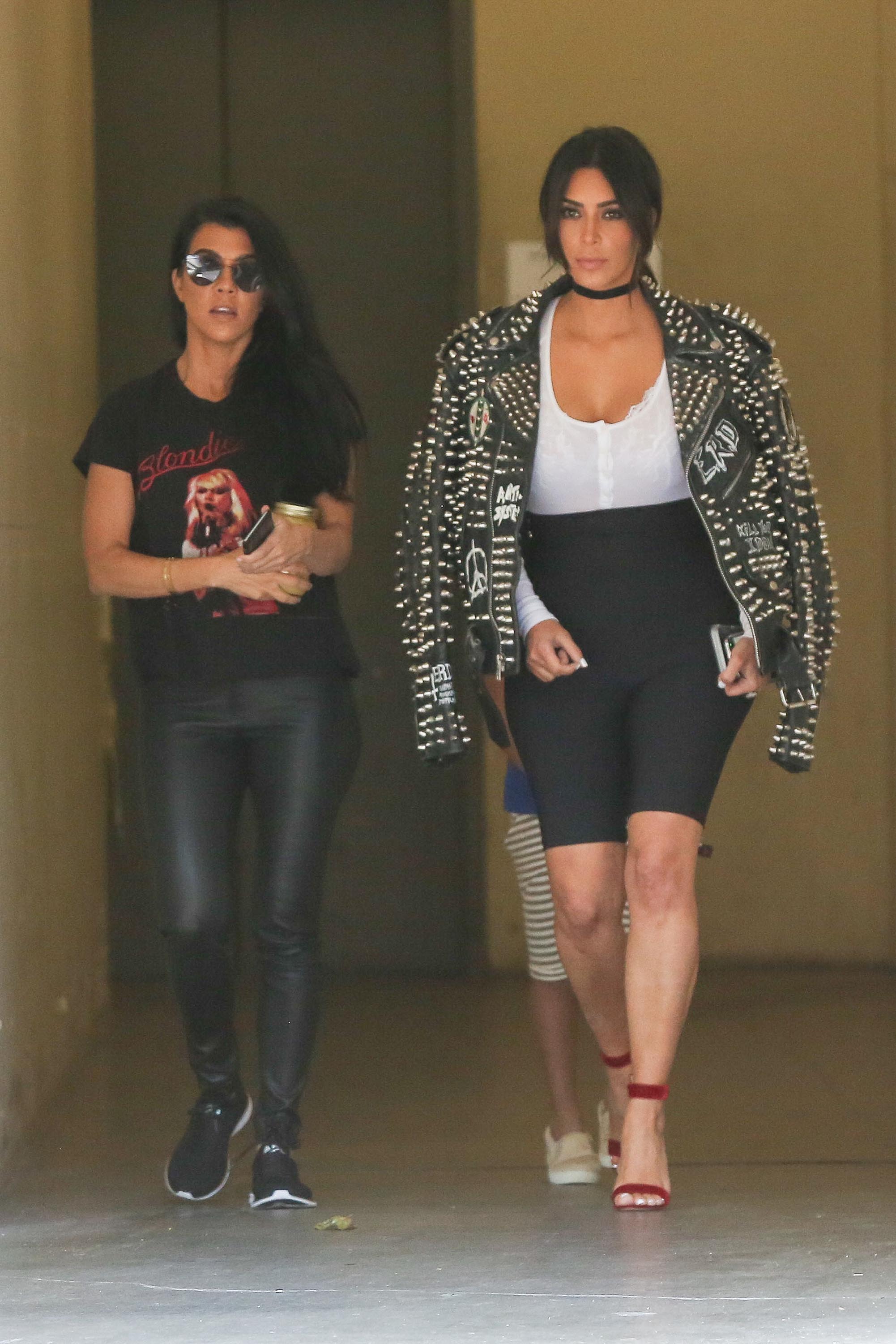 Kourtney Kardashian is seen leaving a meeting