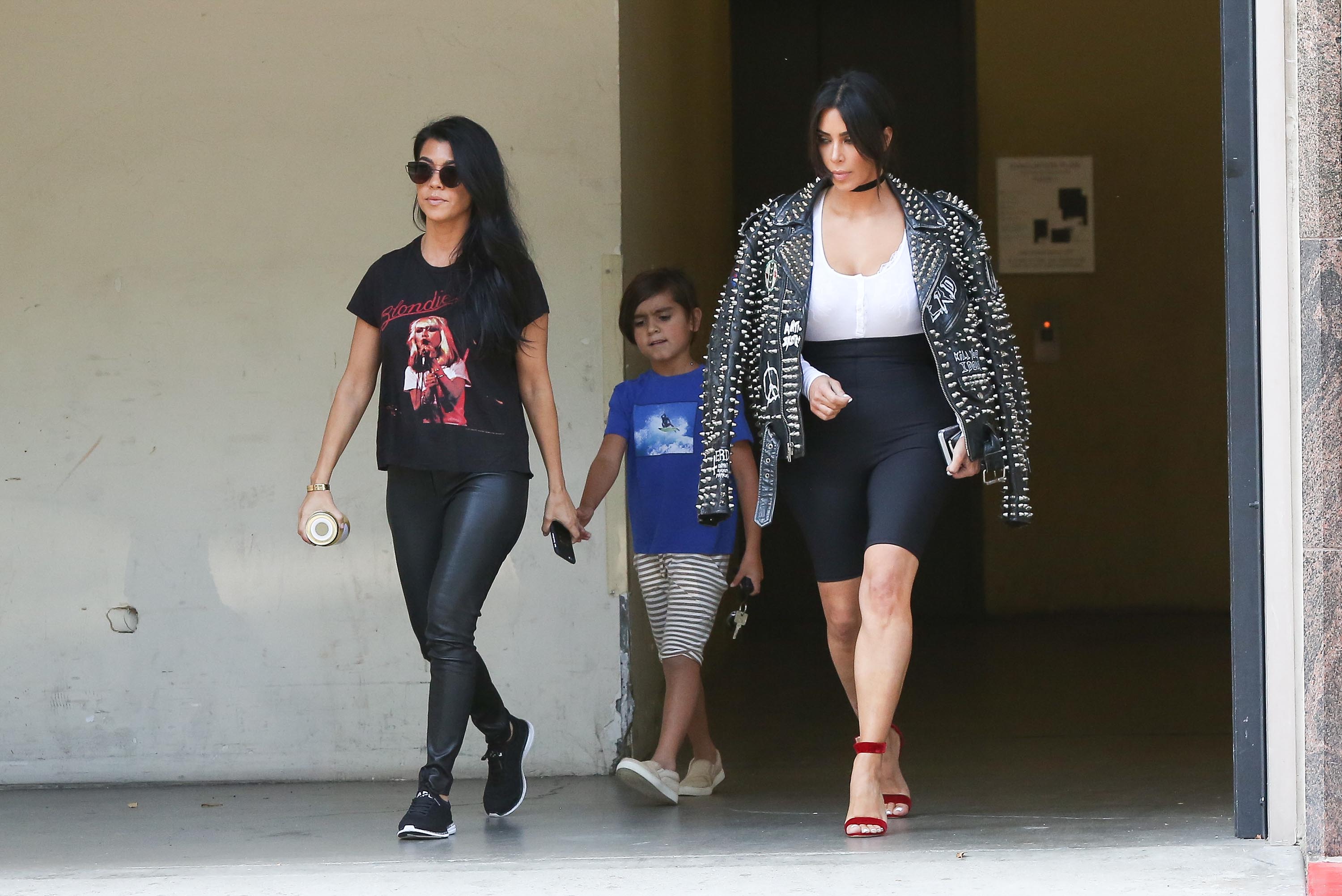 Kourtney Kardashian is seen leaving a meeting