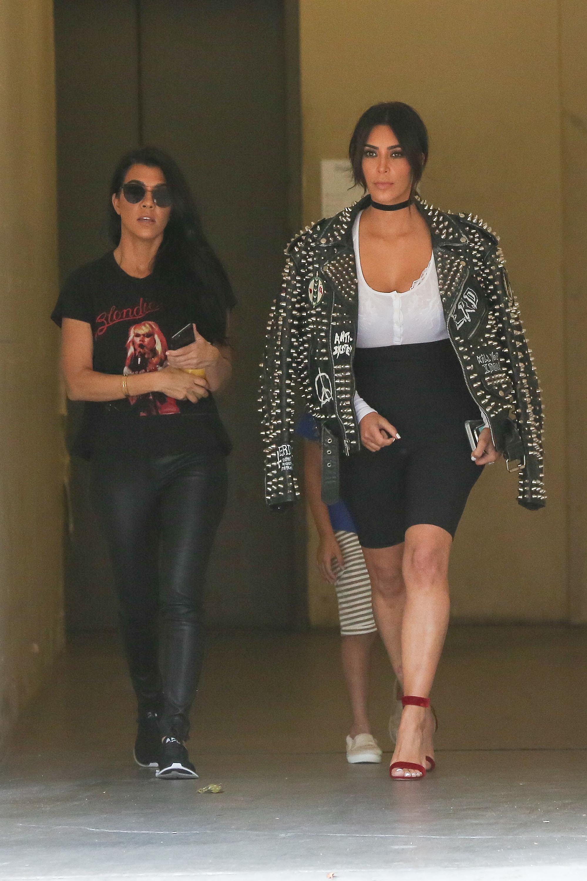 Kourtney Kardashian is seen leaving a meeting