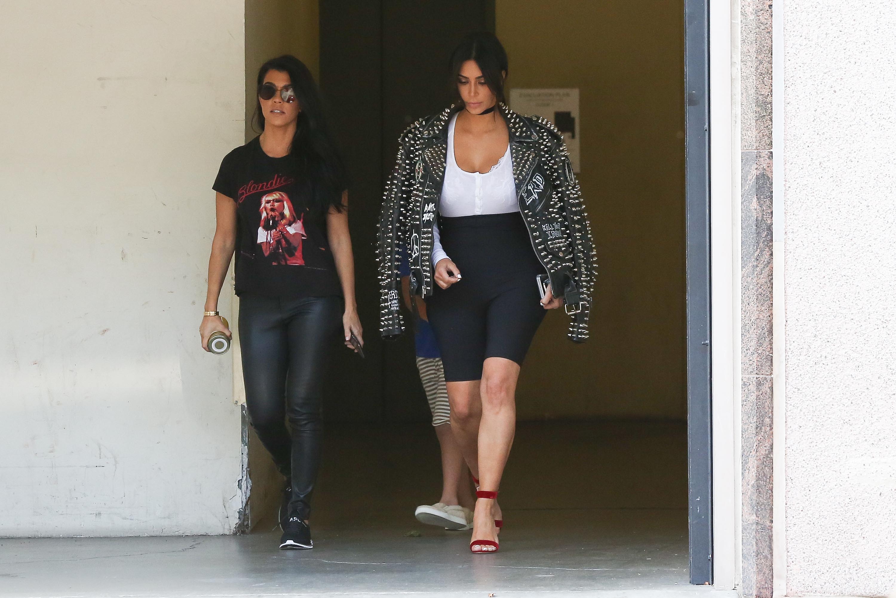 Kourtney Kardashian is seen leaving a meeting