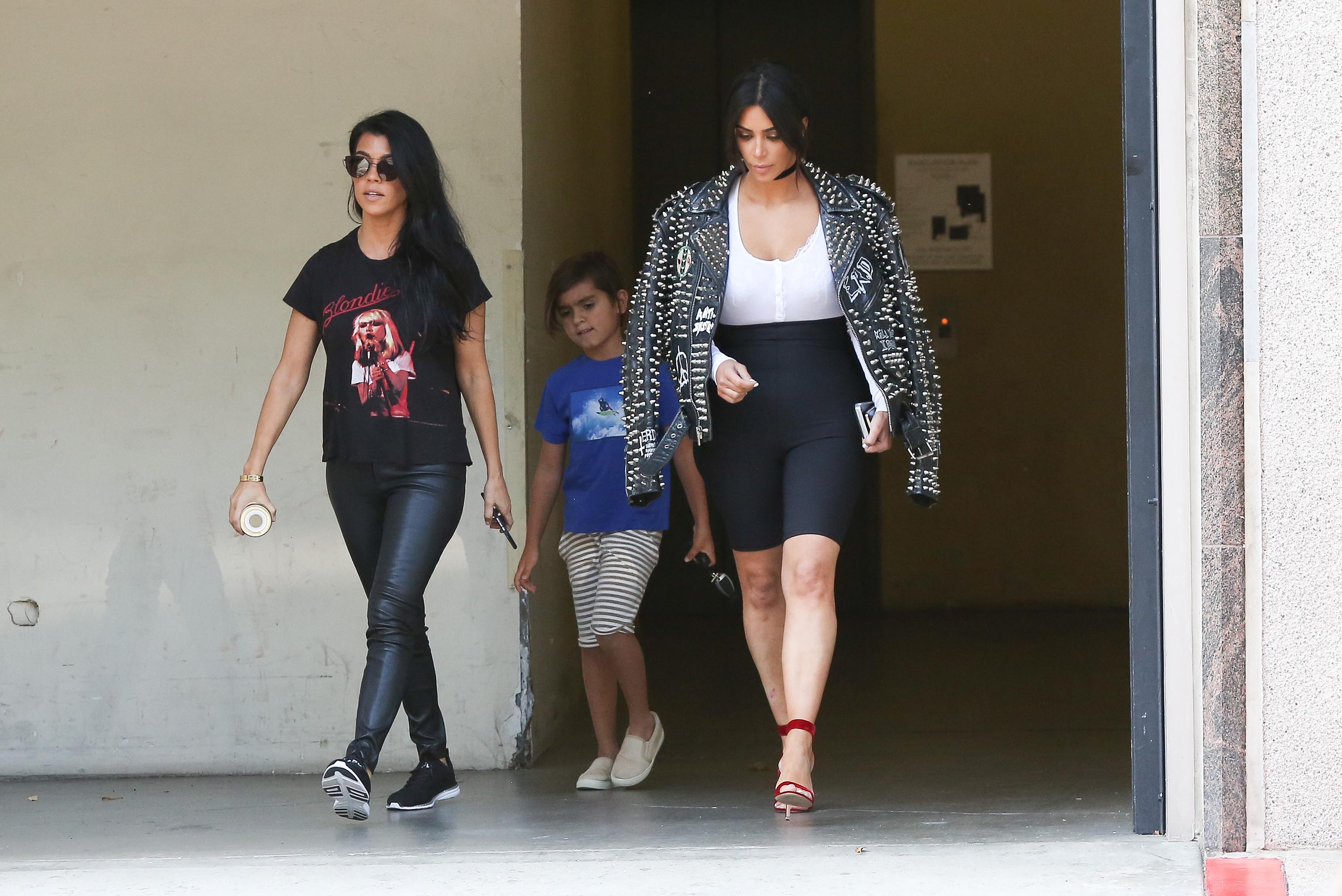 Kourtney Kardashian is seen leaving a meeting