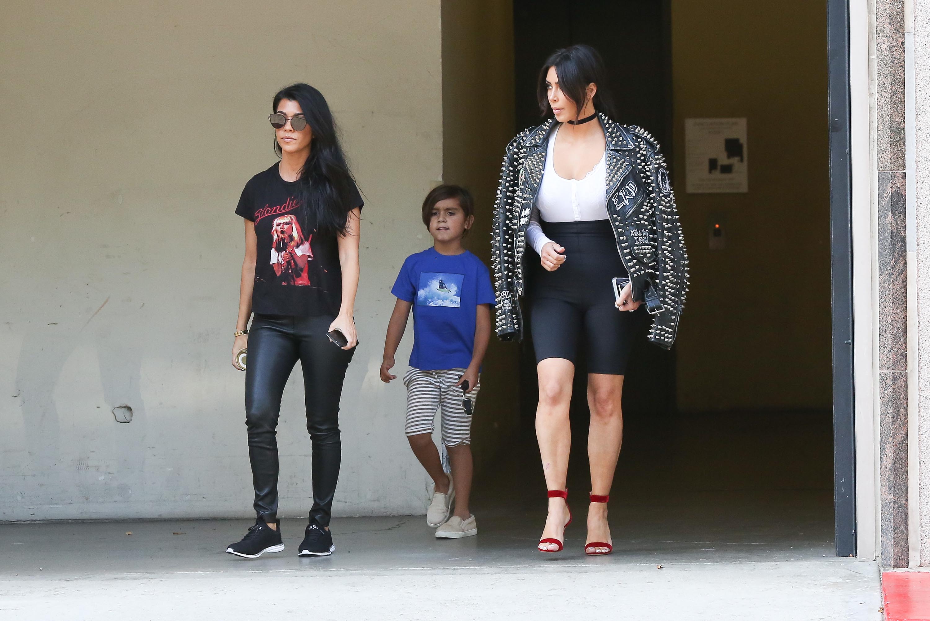 Kourtney Kardashian is seen leaving a meeting