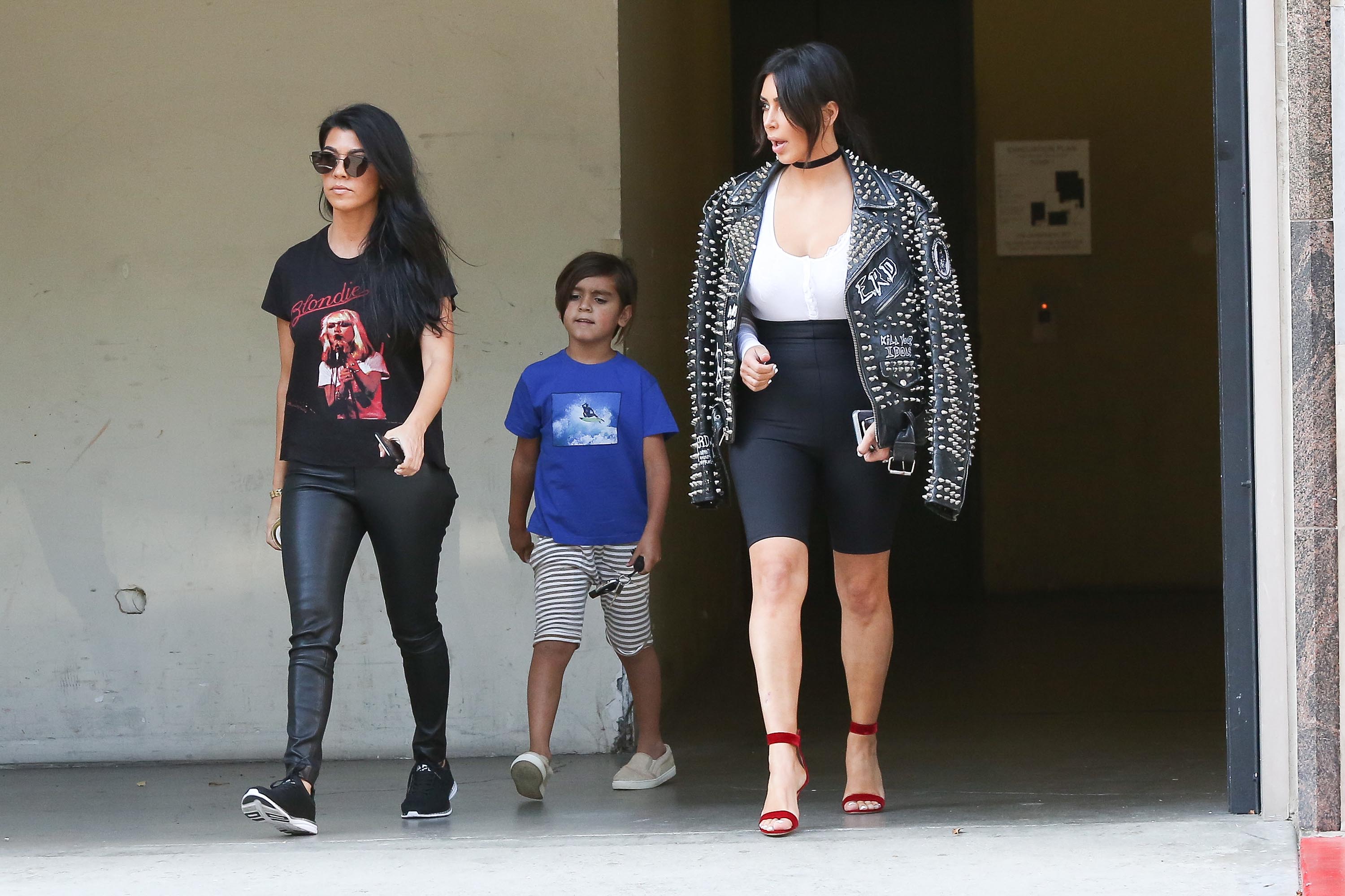 Kourtney Kardashian is seen leaving a meeting