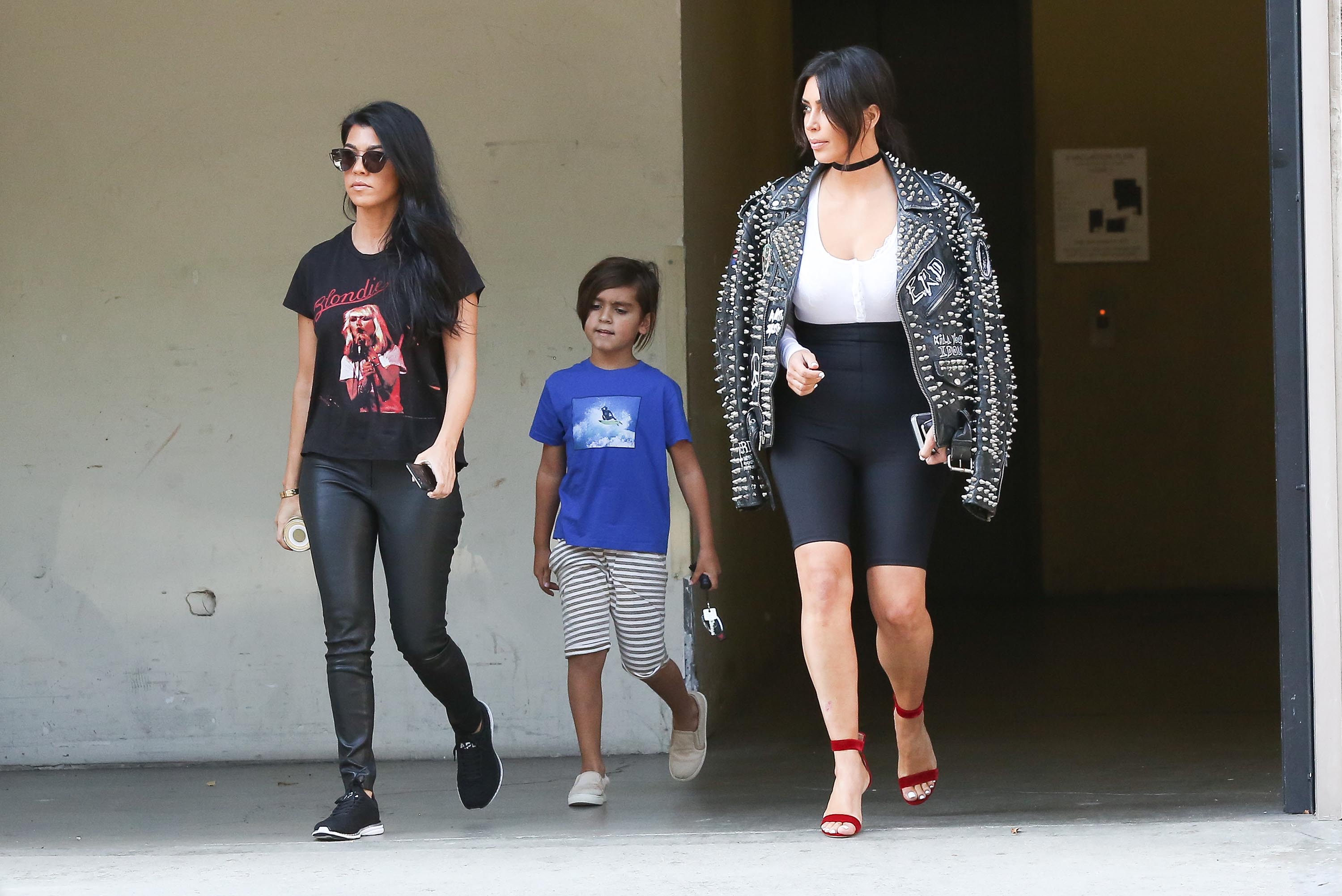 Kourtney Kardashian is seen leaving a meeting