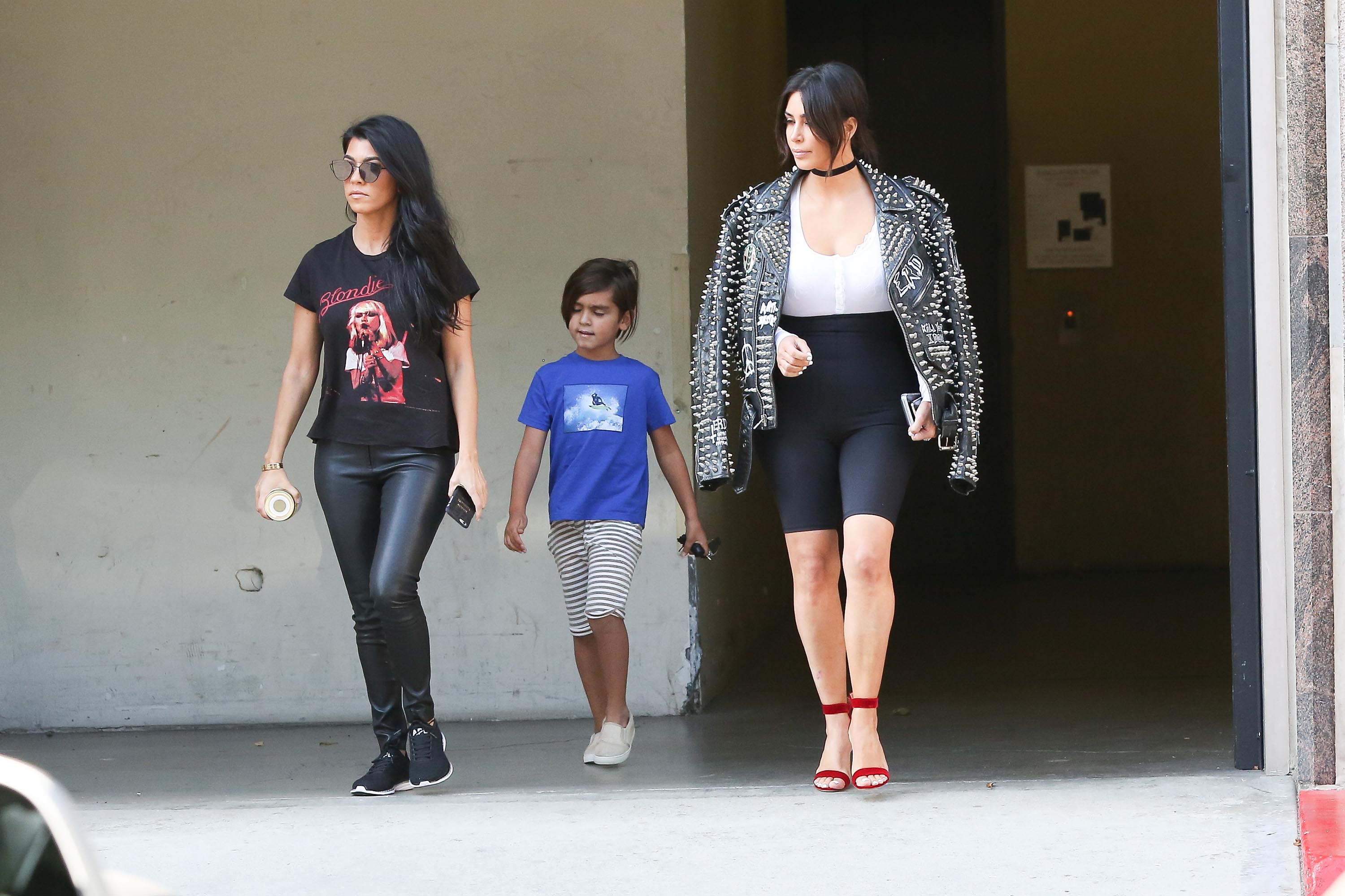 Kourtney Kardashian is seen leaving a meeting