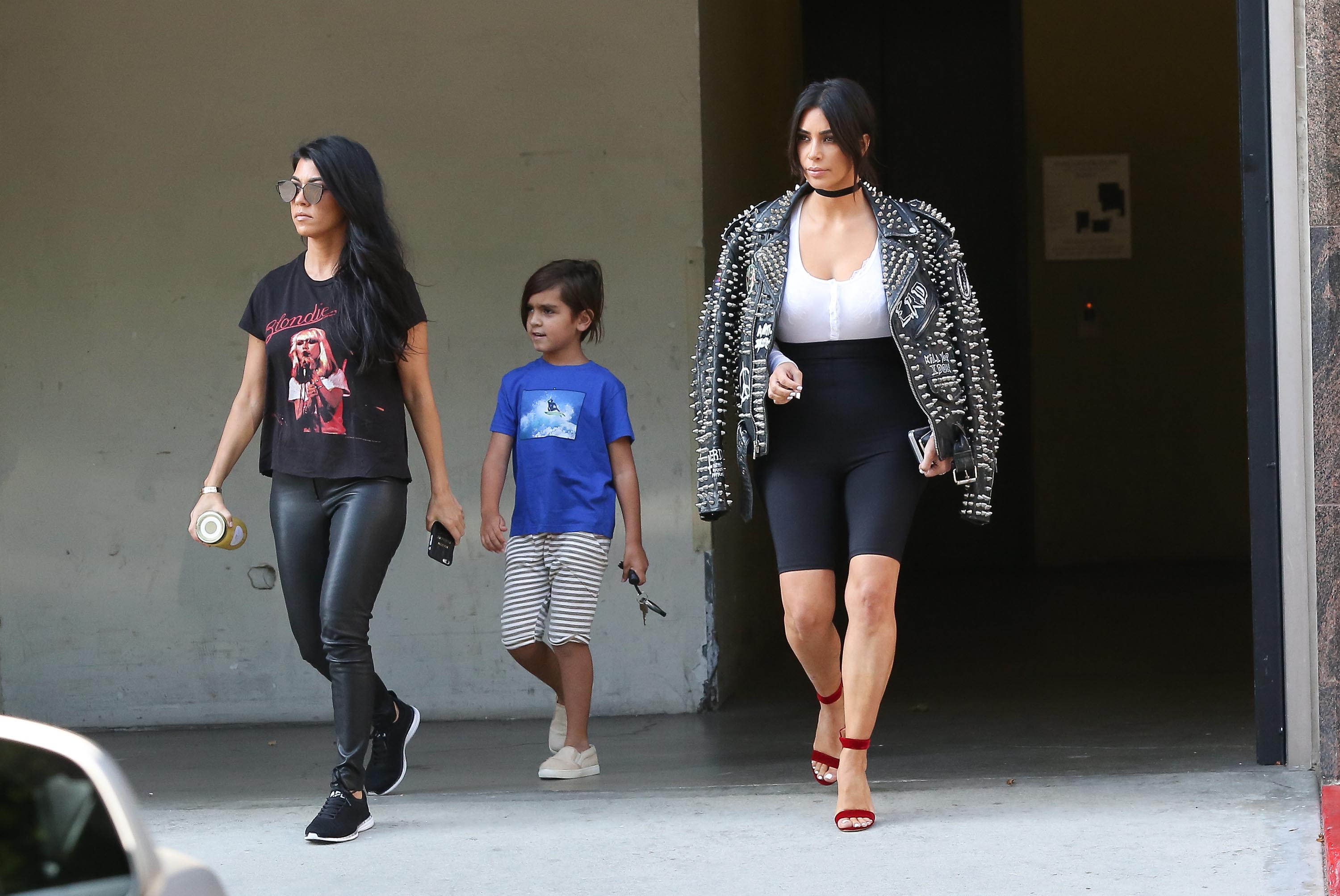 Kourtney Kardashian is seen leaving a meeting