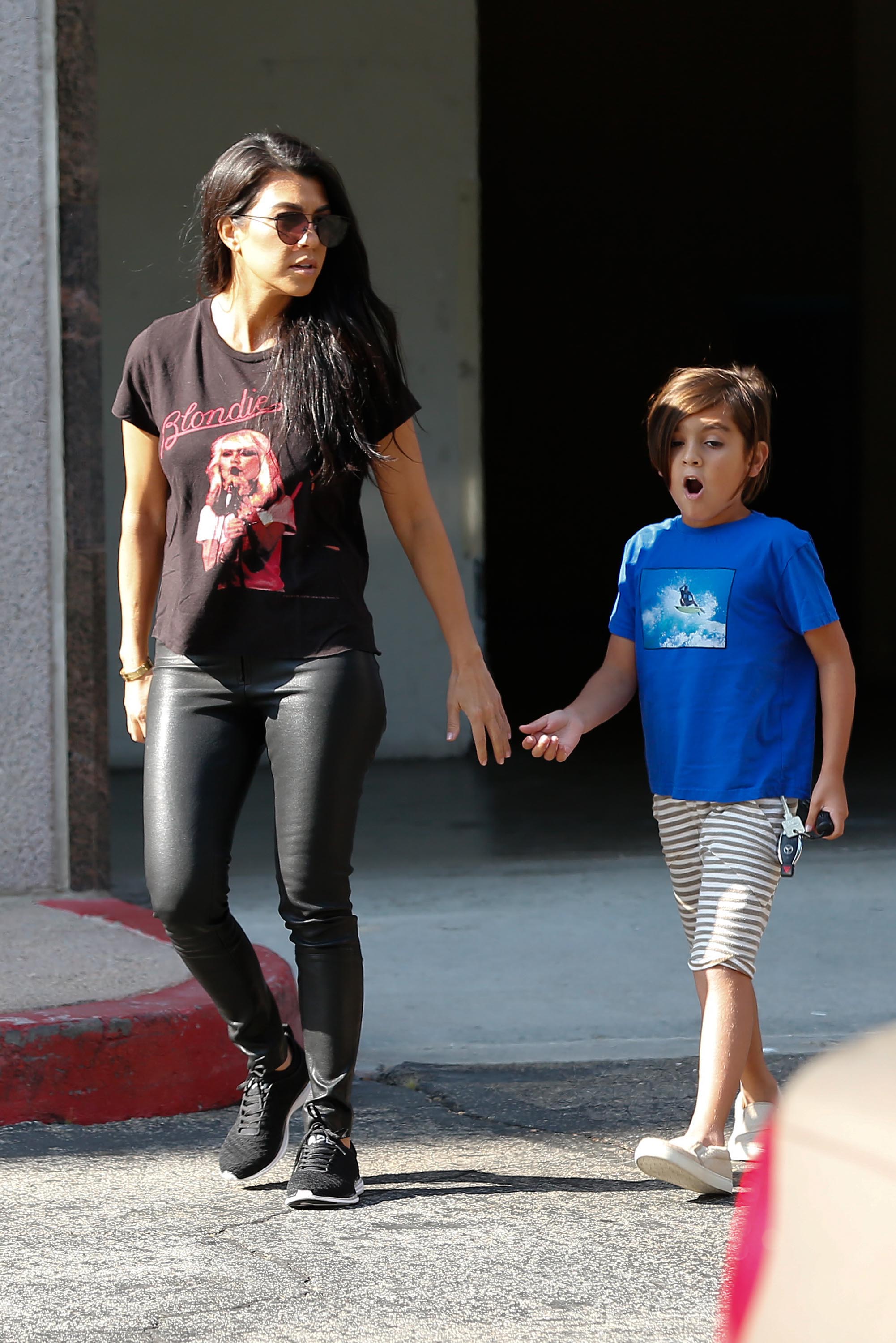 Kourtney Kardashian is seen leaving a meeting