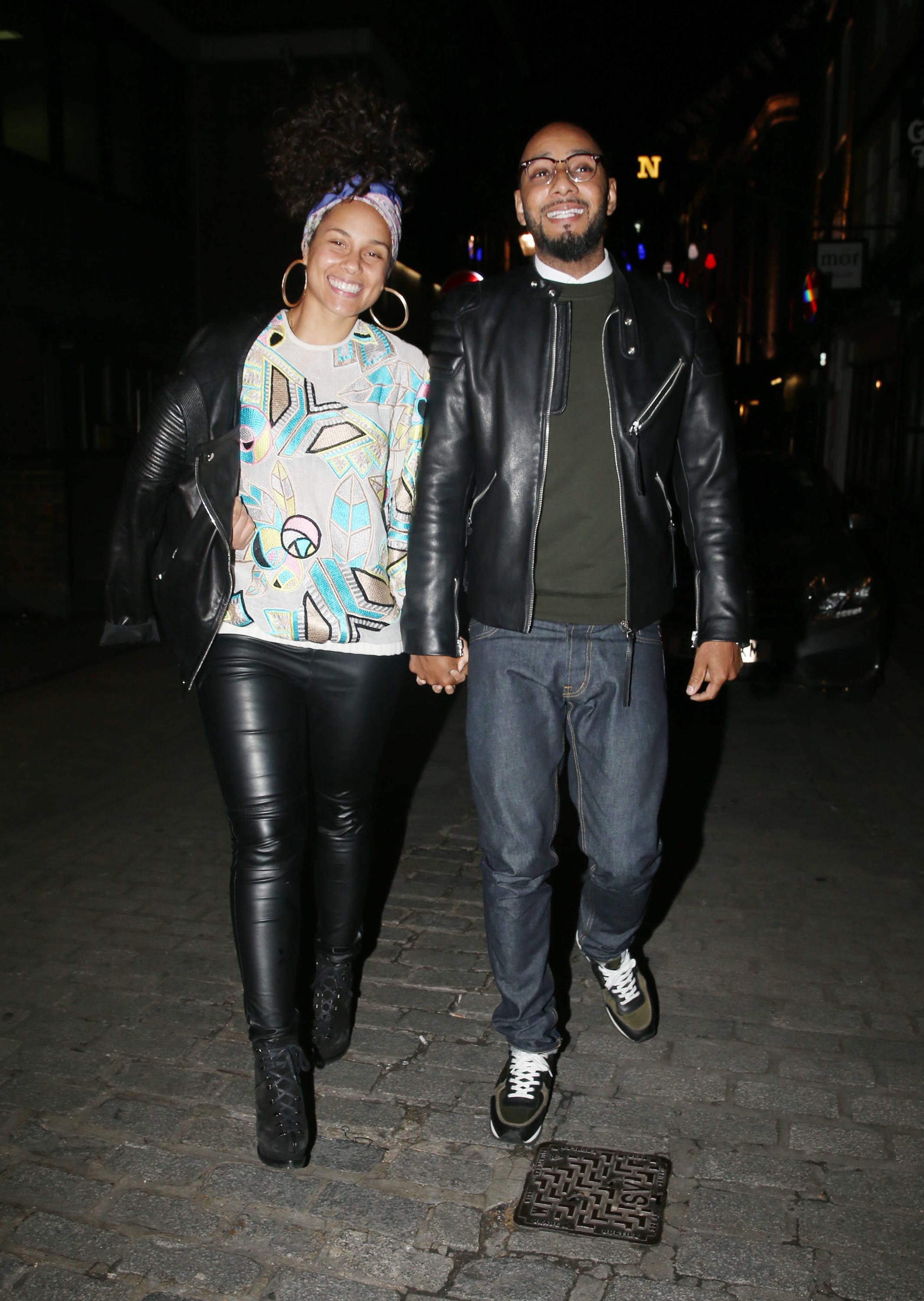 Alicia Keys leaving the Novikov Restaurant