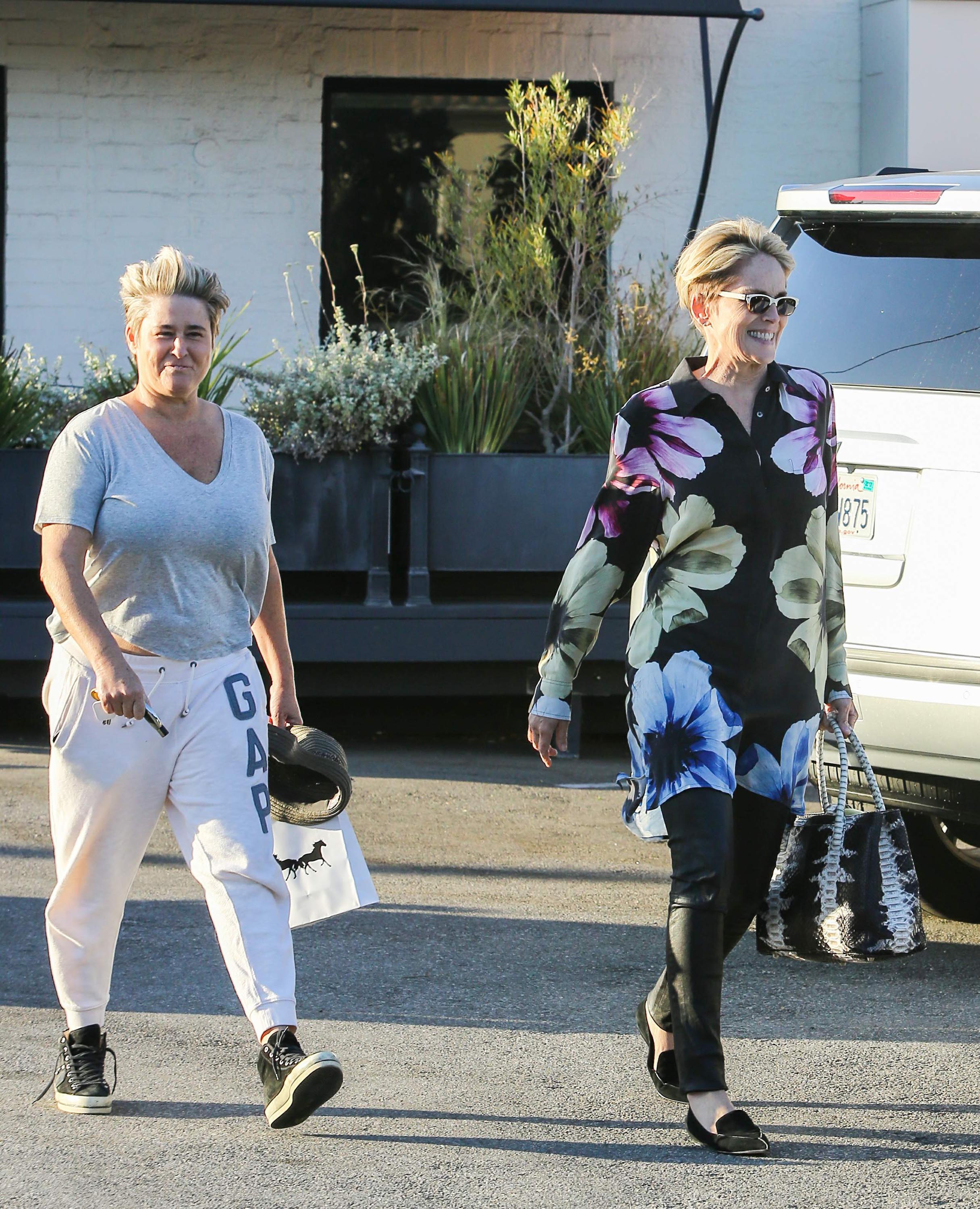 Sharon Stone to get her hair done at Ramirez Tran Salon