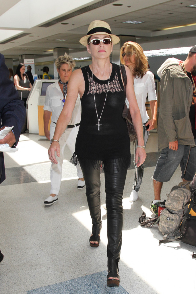 Sharon Stone at LAX