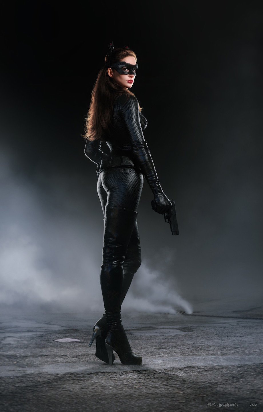 Anne Hathaway as Catwoman fake