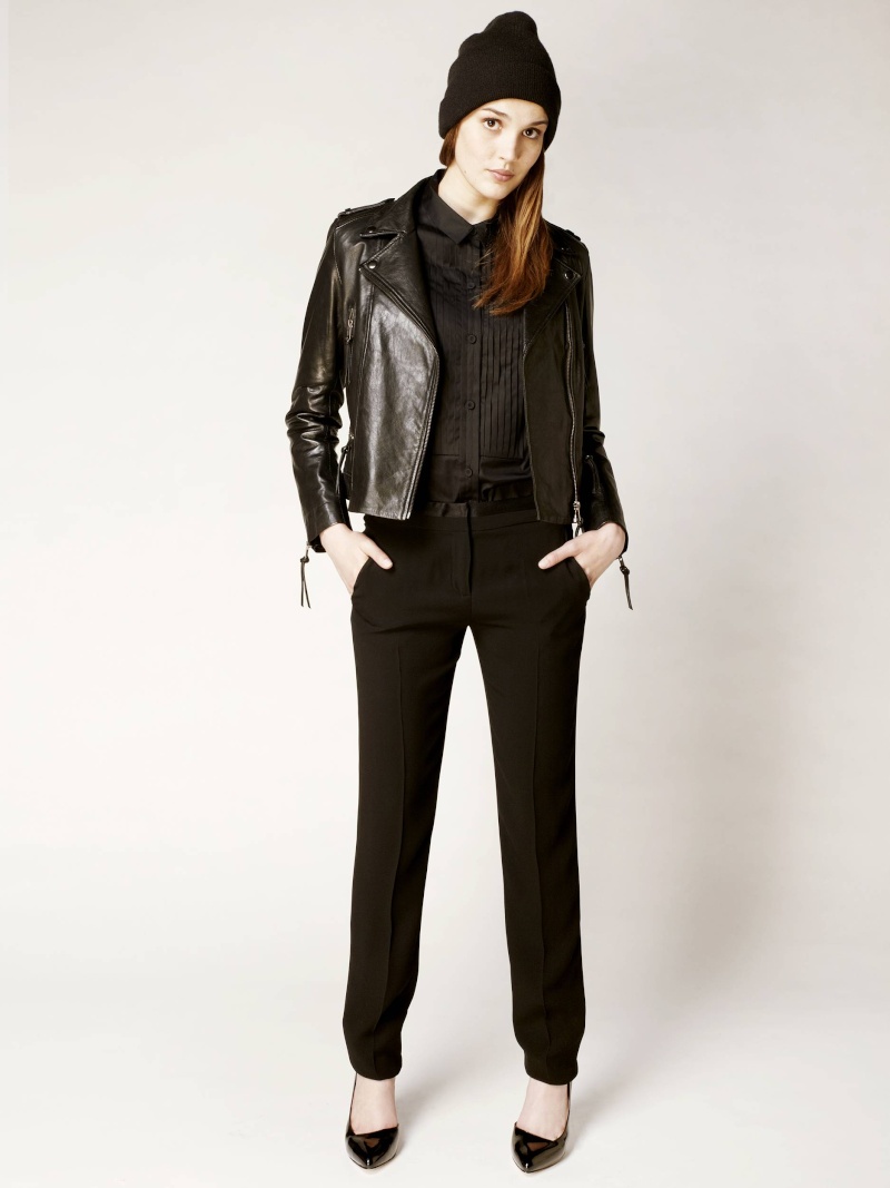 Camille Lou photoshoot in leather for Tara Jarmon