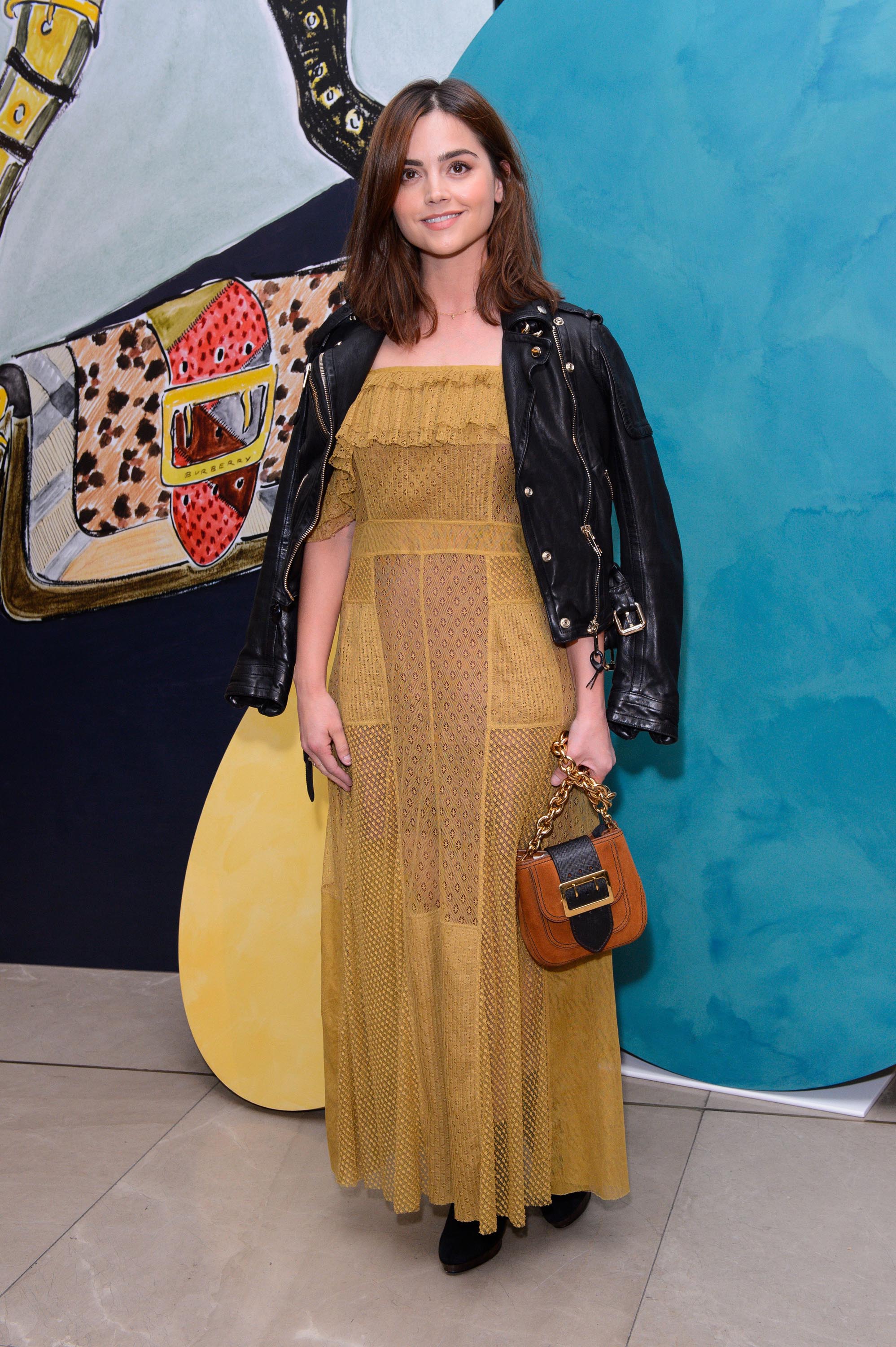 Jenna Coleman attends Burberry Prorsum Spring Summer