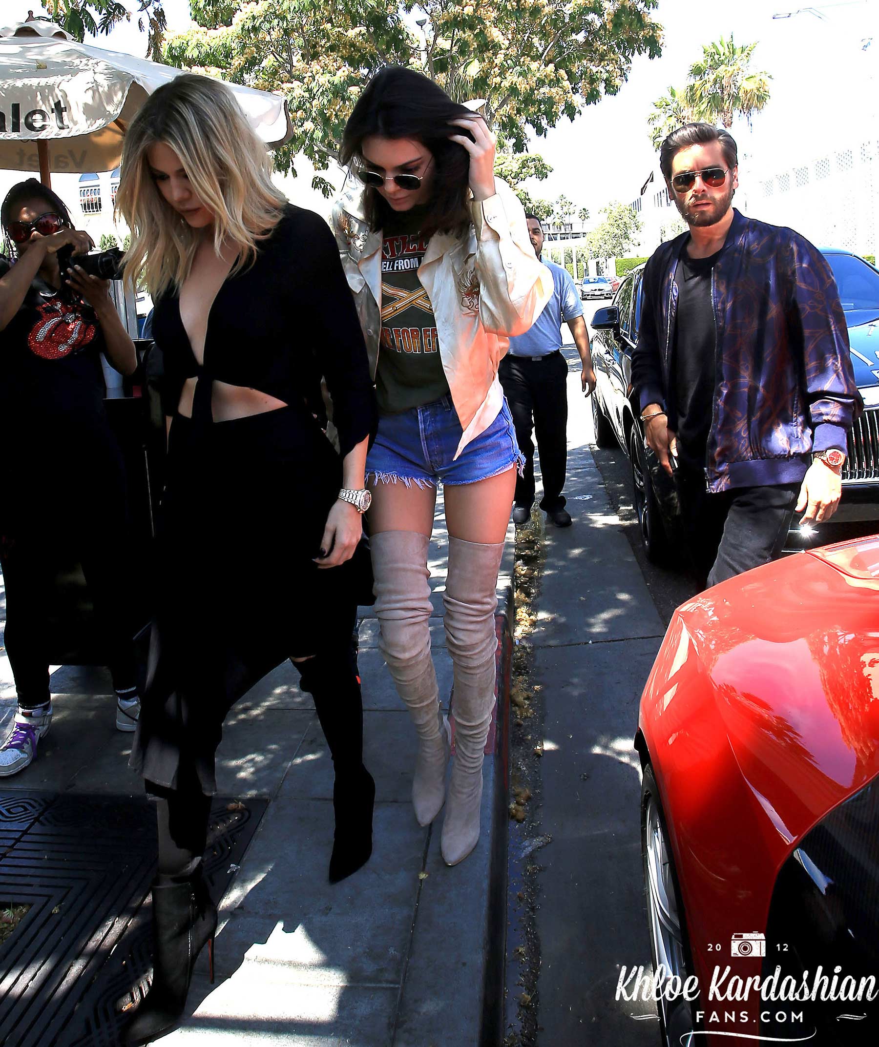 Kendall Jenner arrives at il Pastaio