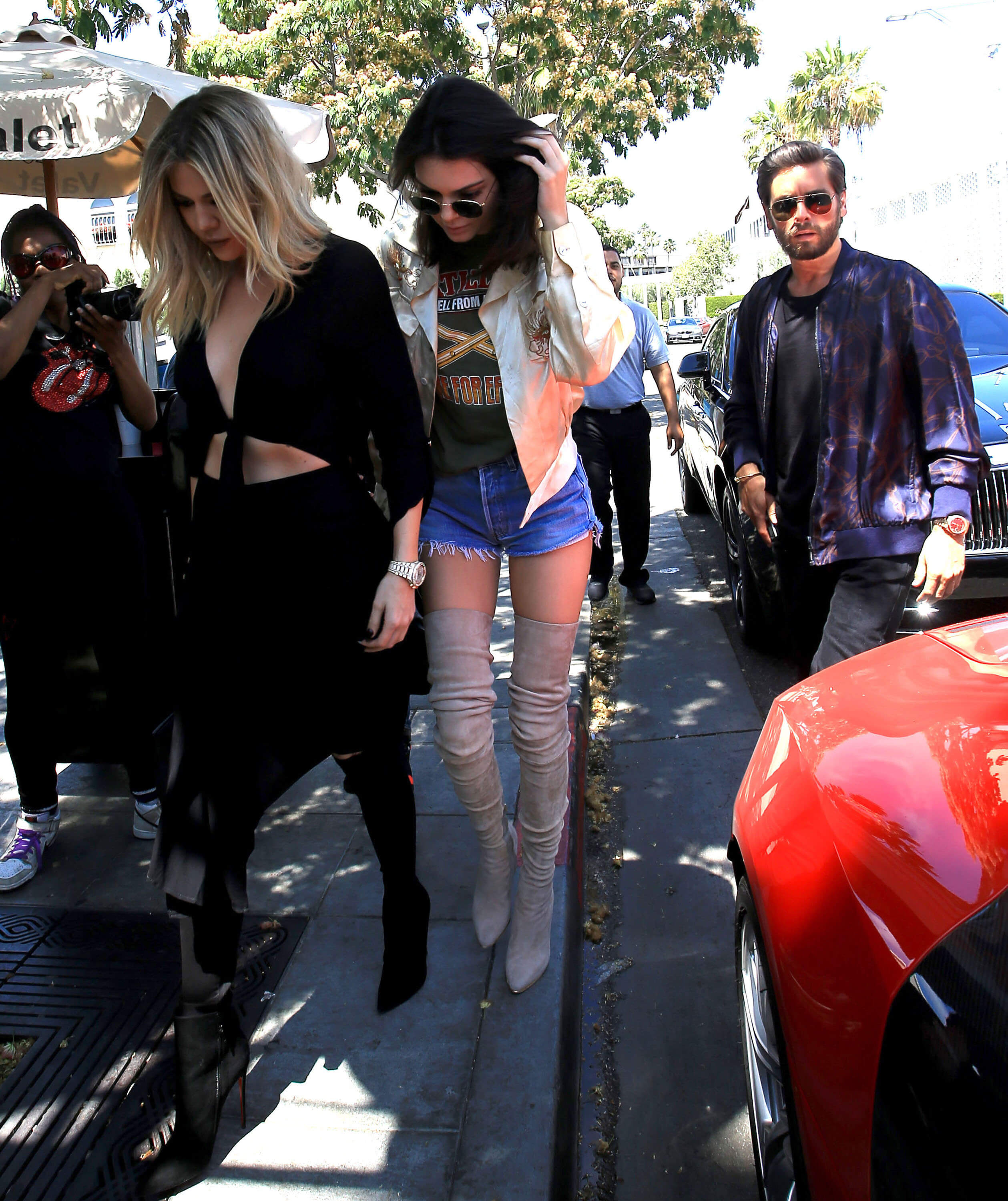 Kendall Jenner arrives at il Pastaio