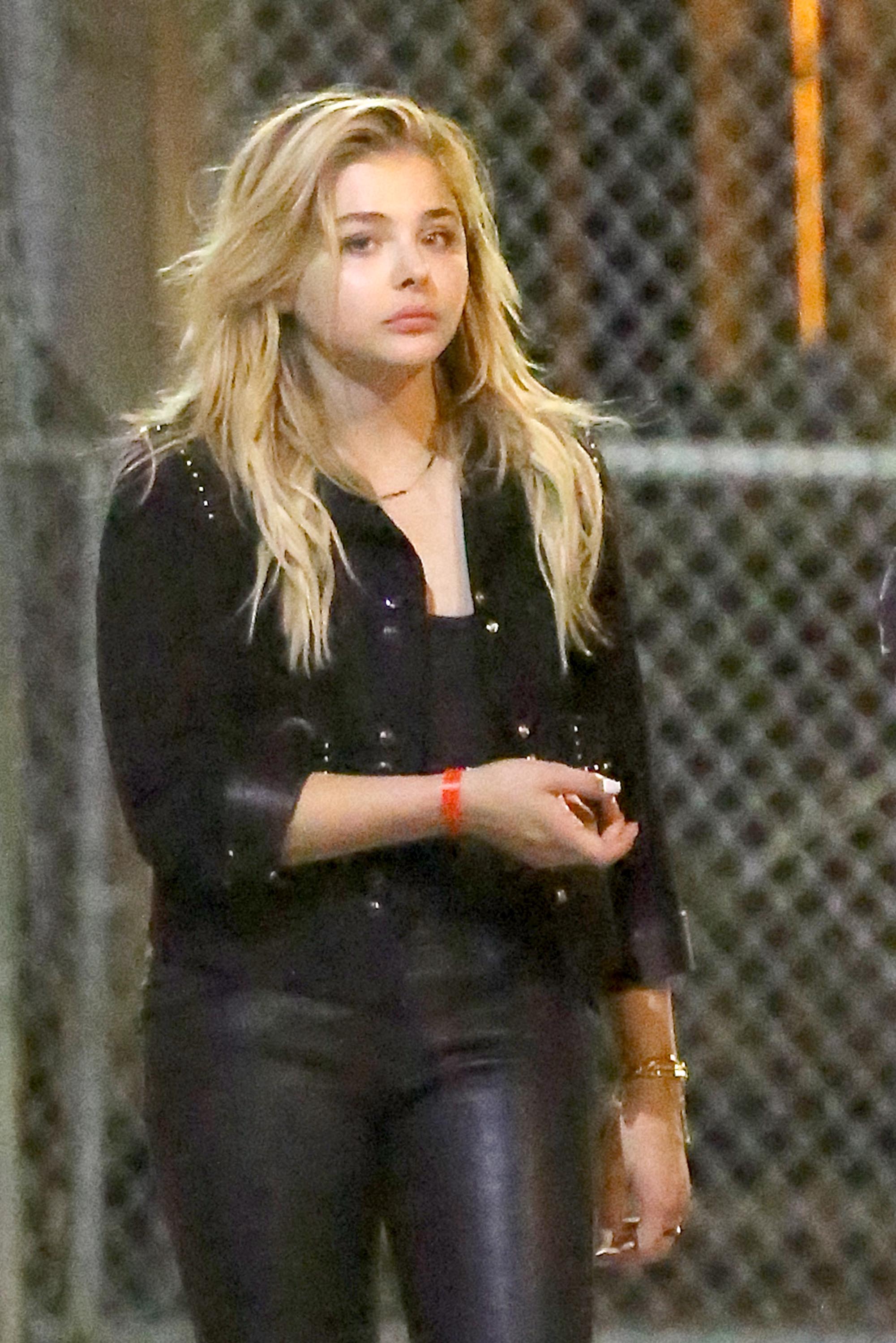 Chloe Moretz leaving Warwick nightclub