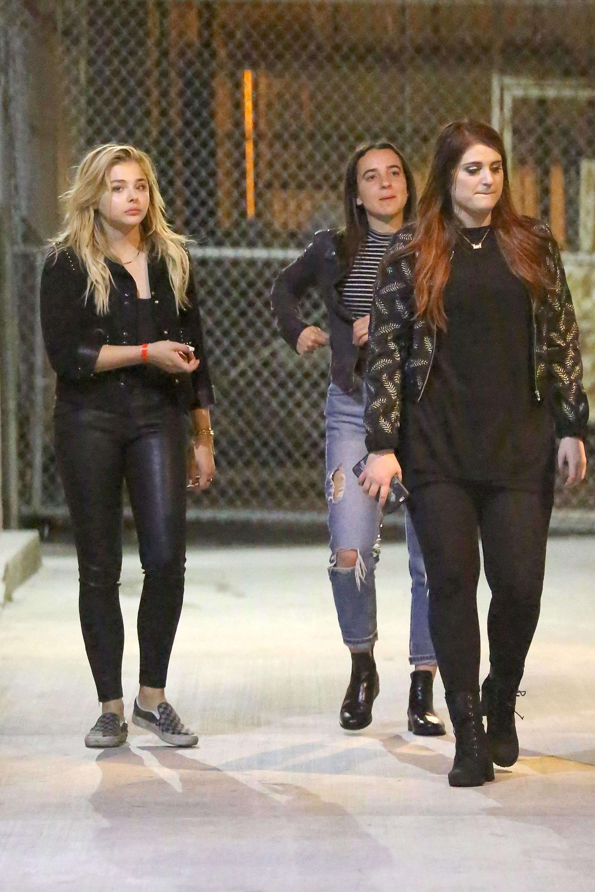 Chloe Moretz leaving Warwick nightclub