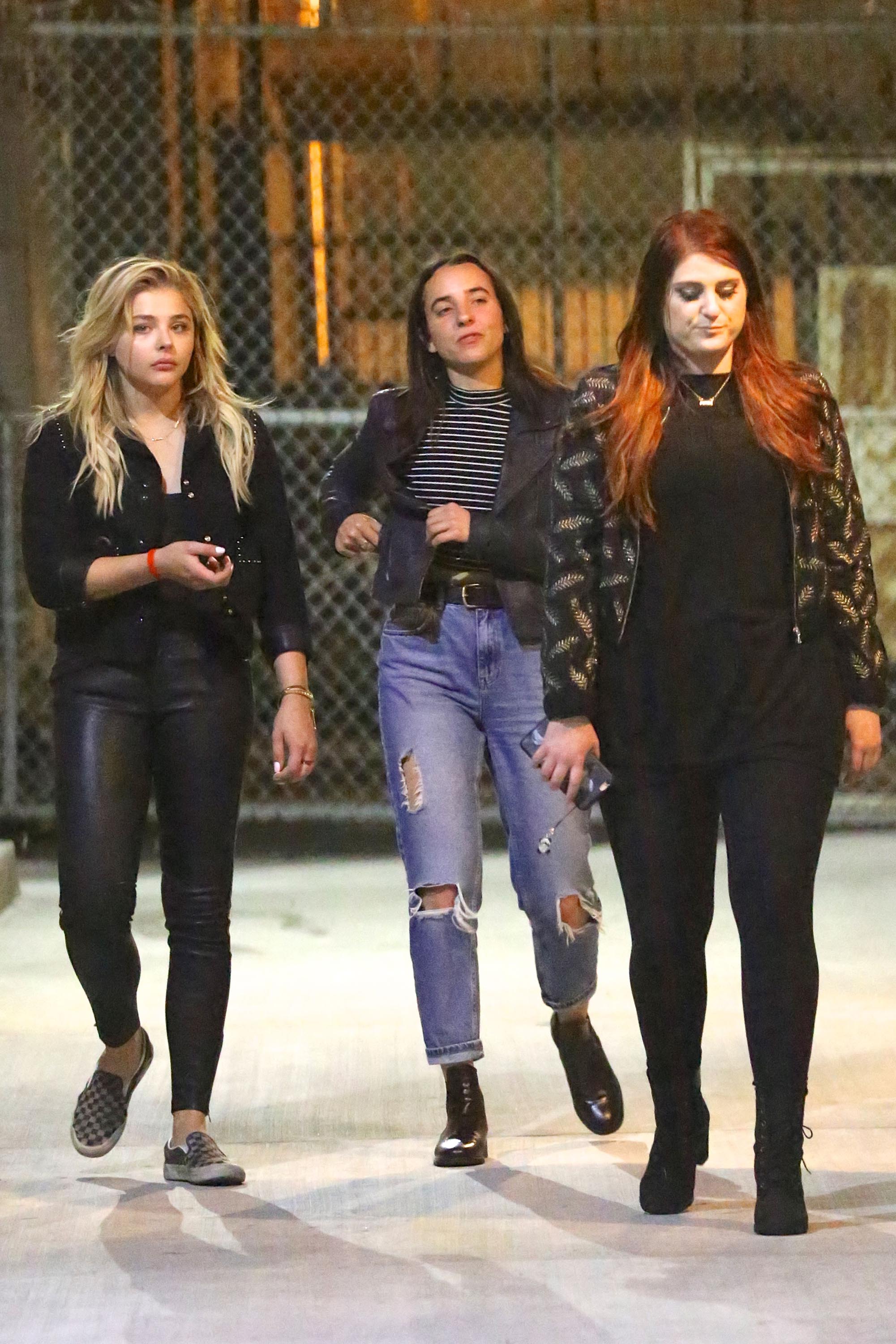 Chloe Moretz leaving Warwick nightclub