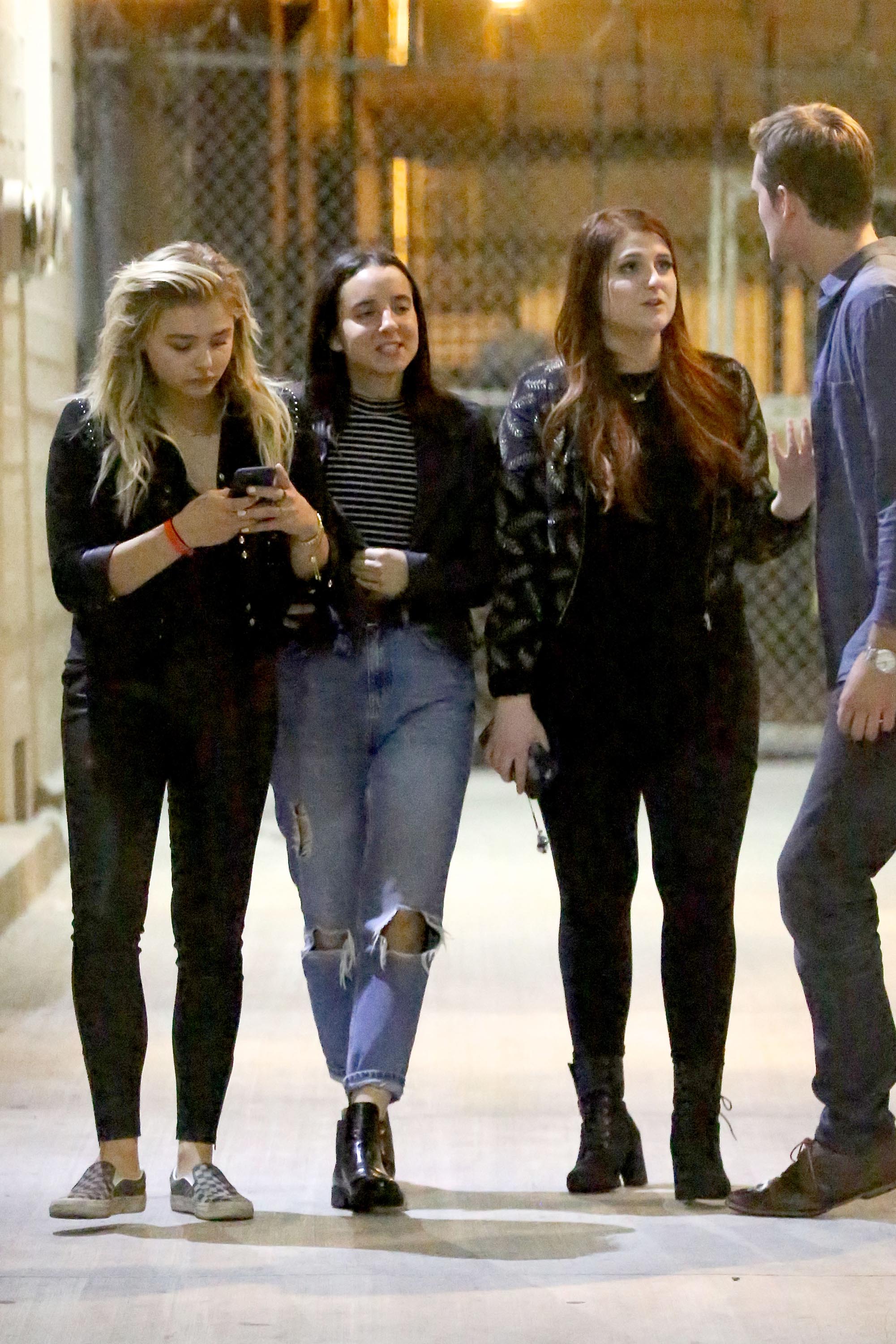 Chloe Moretz leaving Warwick nightclub