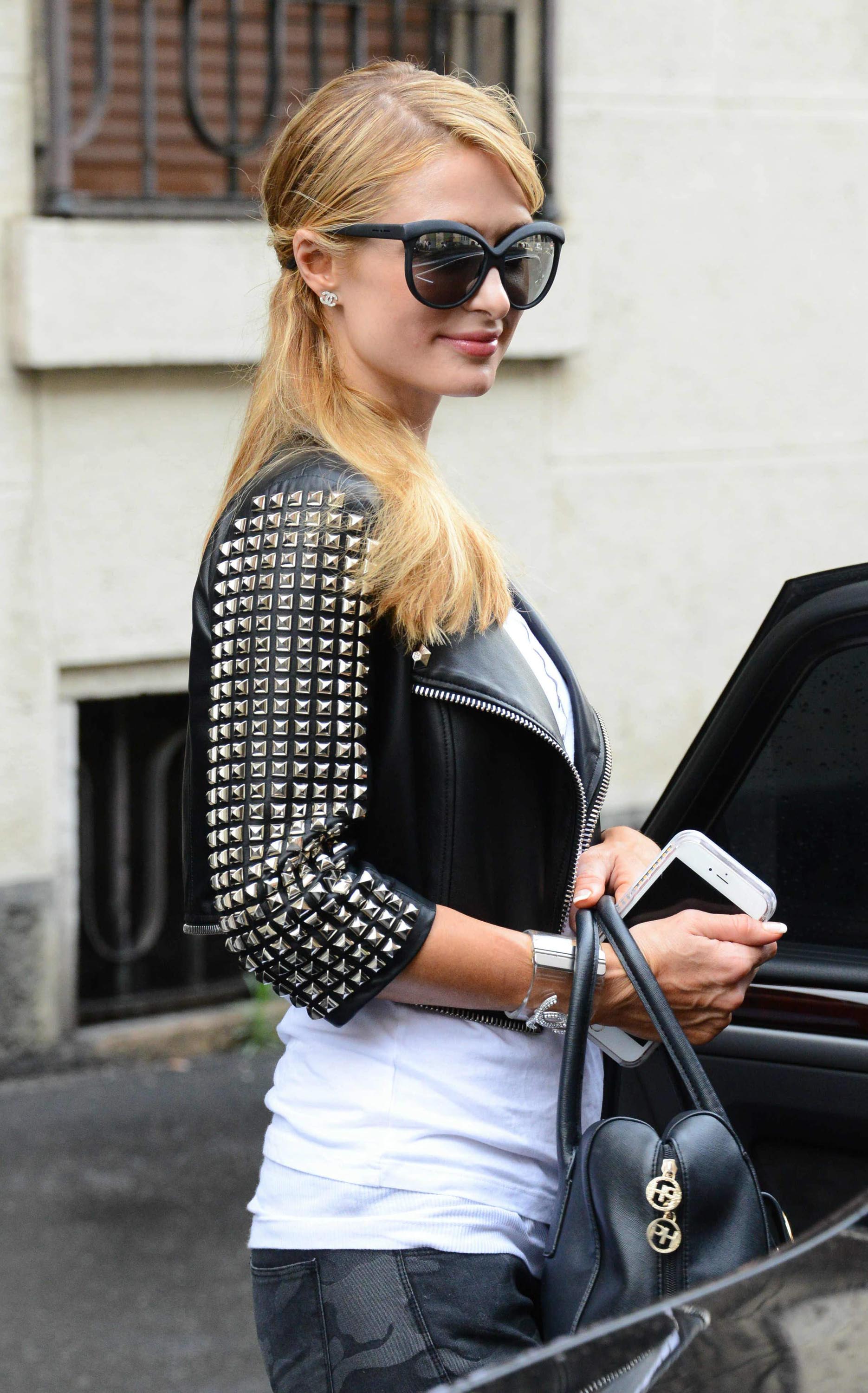 Paris Hilton out about in Milan