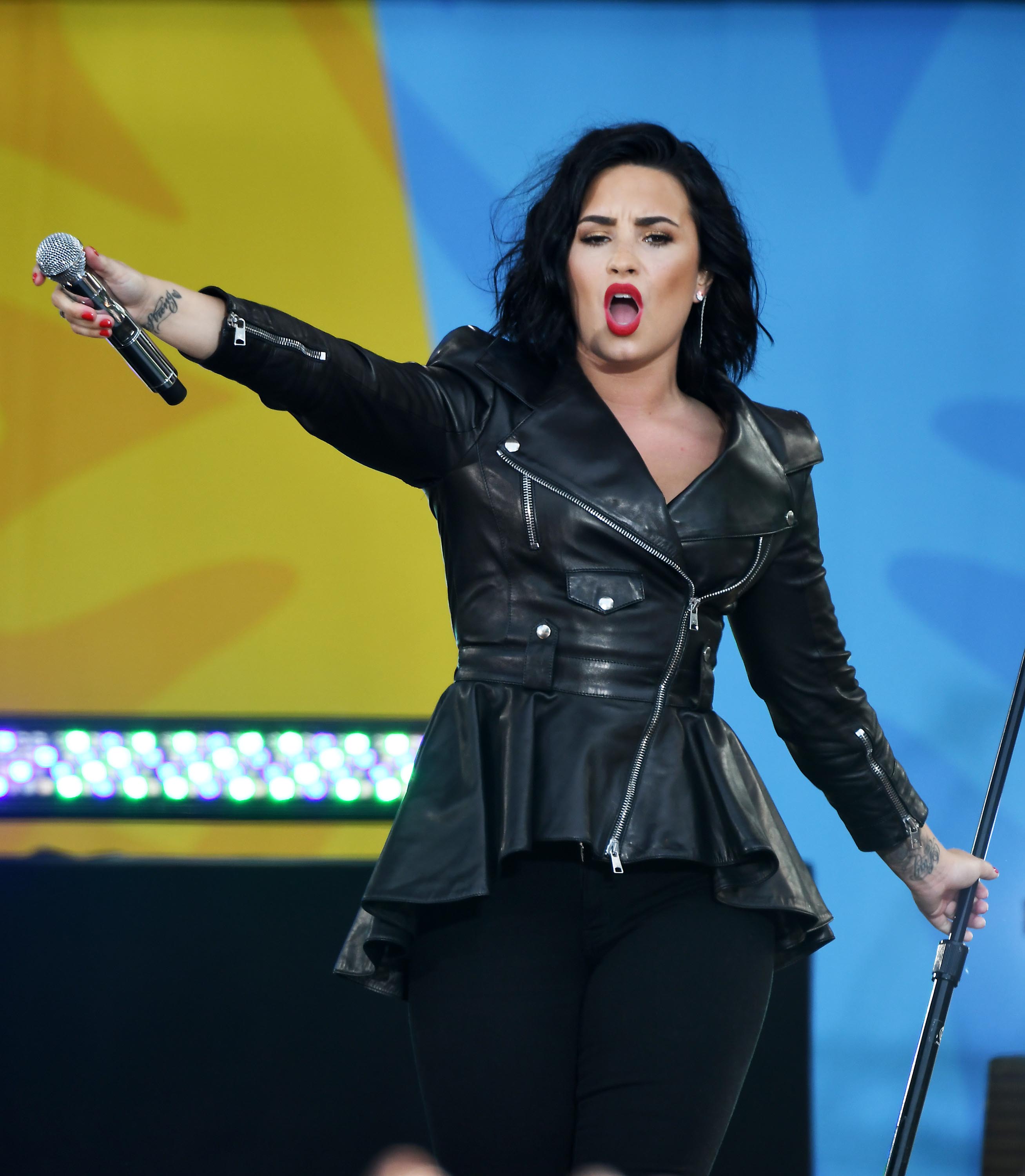 Demi Lovato attends GMA Summer Concert Series