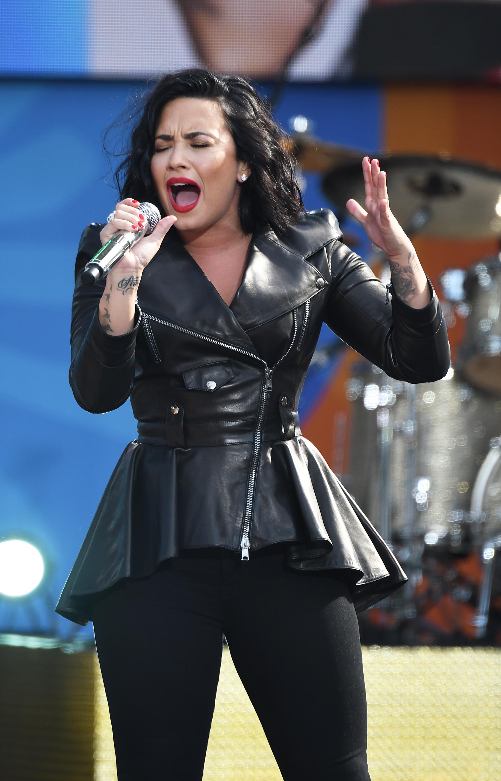 Demi Lovato attends GMA Summer Concert Series