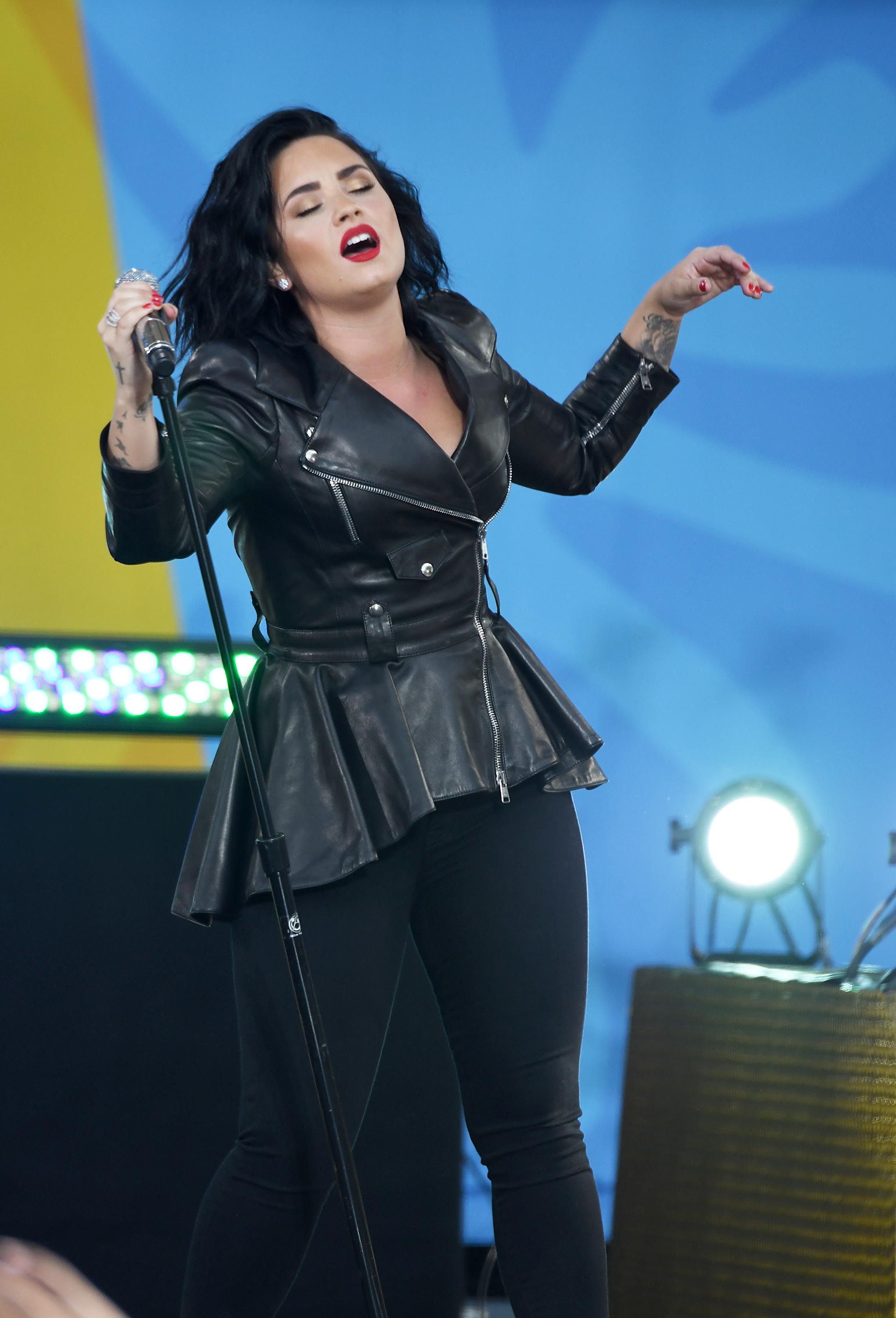 Demi Lovato attends GMA Summer Concert Series