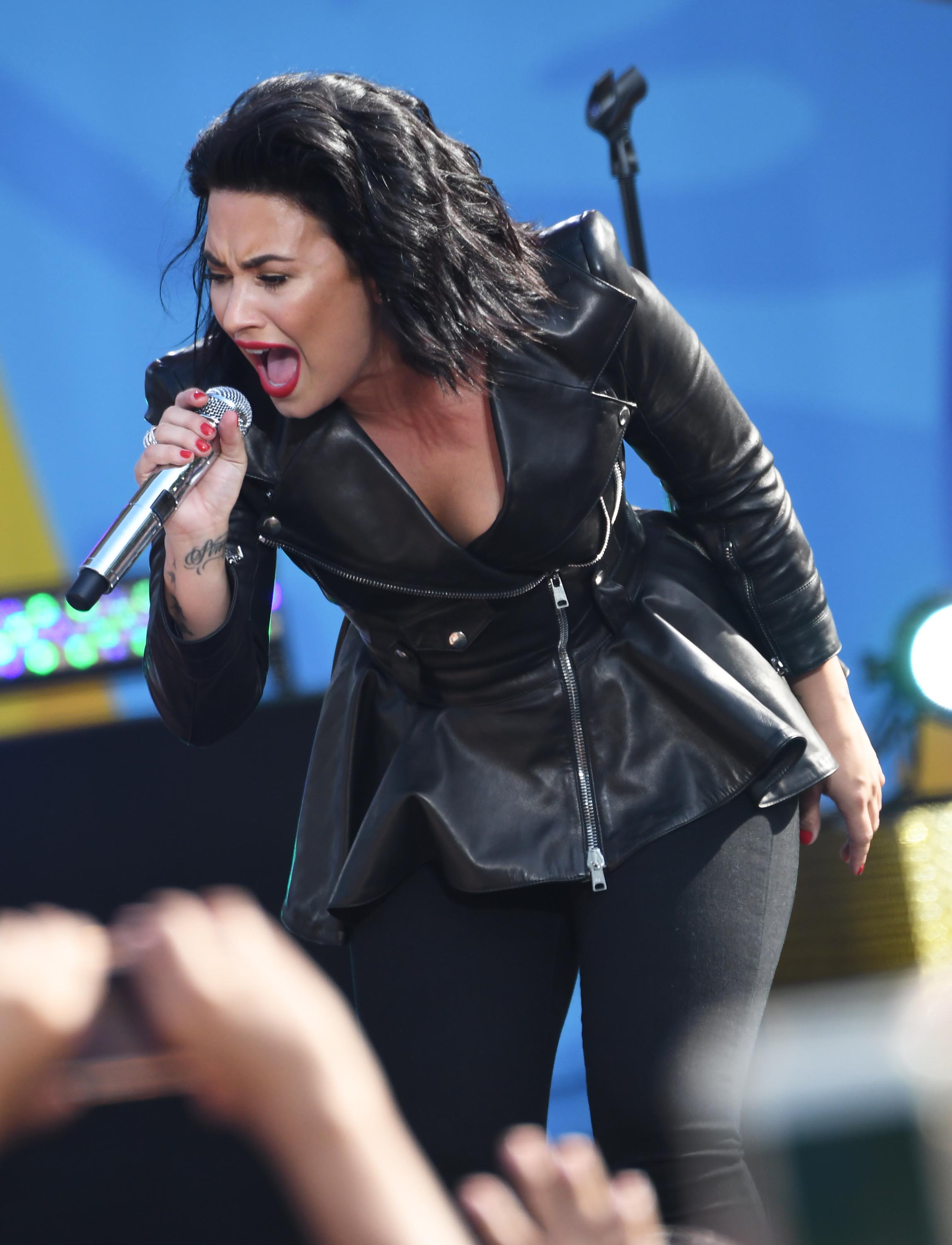 Demi Lovato attends GMA Summer Concert Series