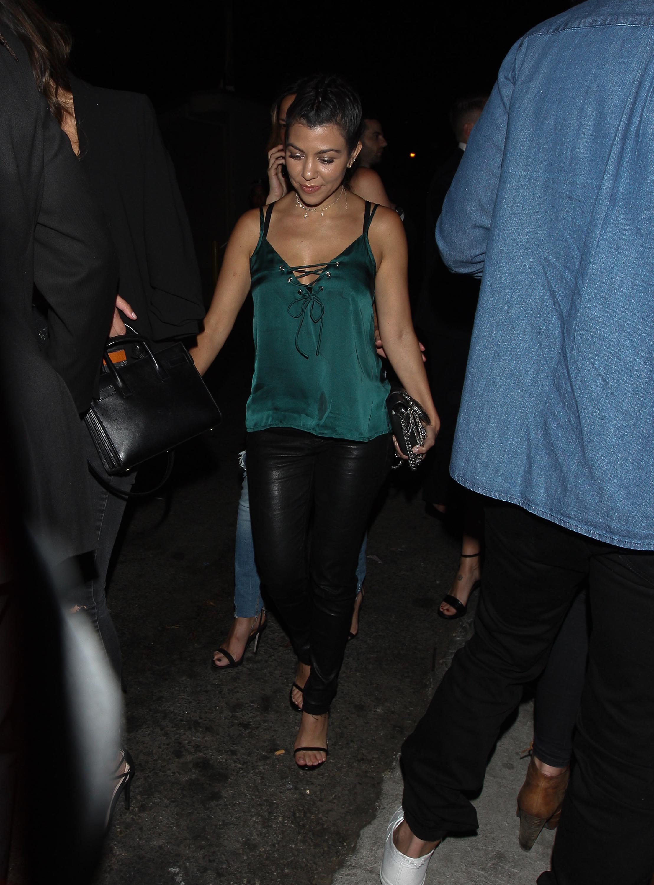 Kourtney Kardashian leaving The Doheny Room