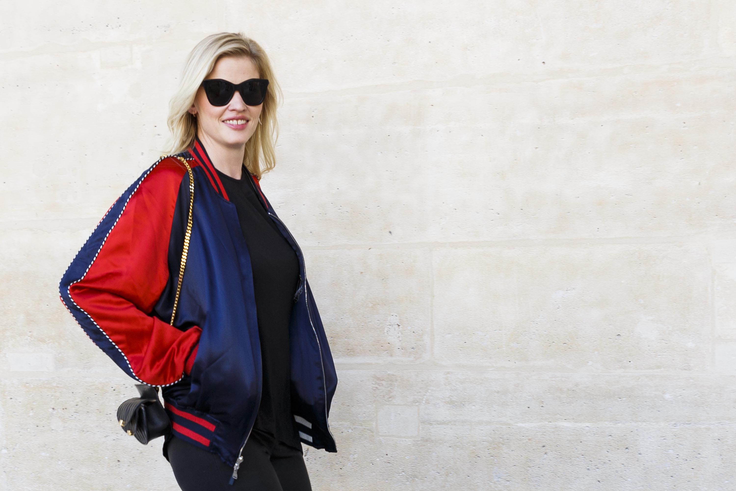 Lara Stone attends the Louis Vuitton Menswear SpringSummer 2017 show