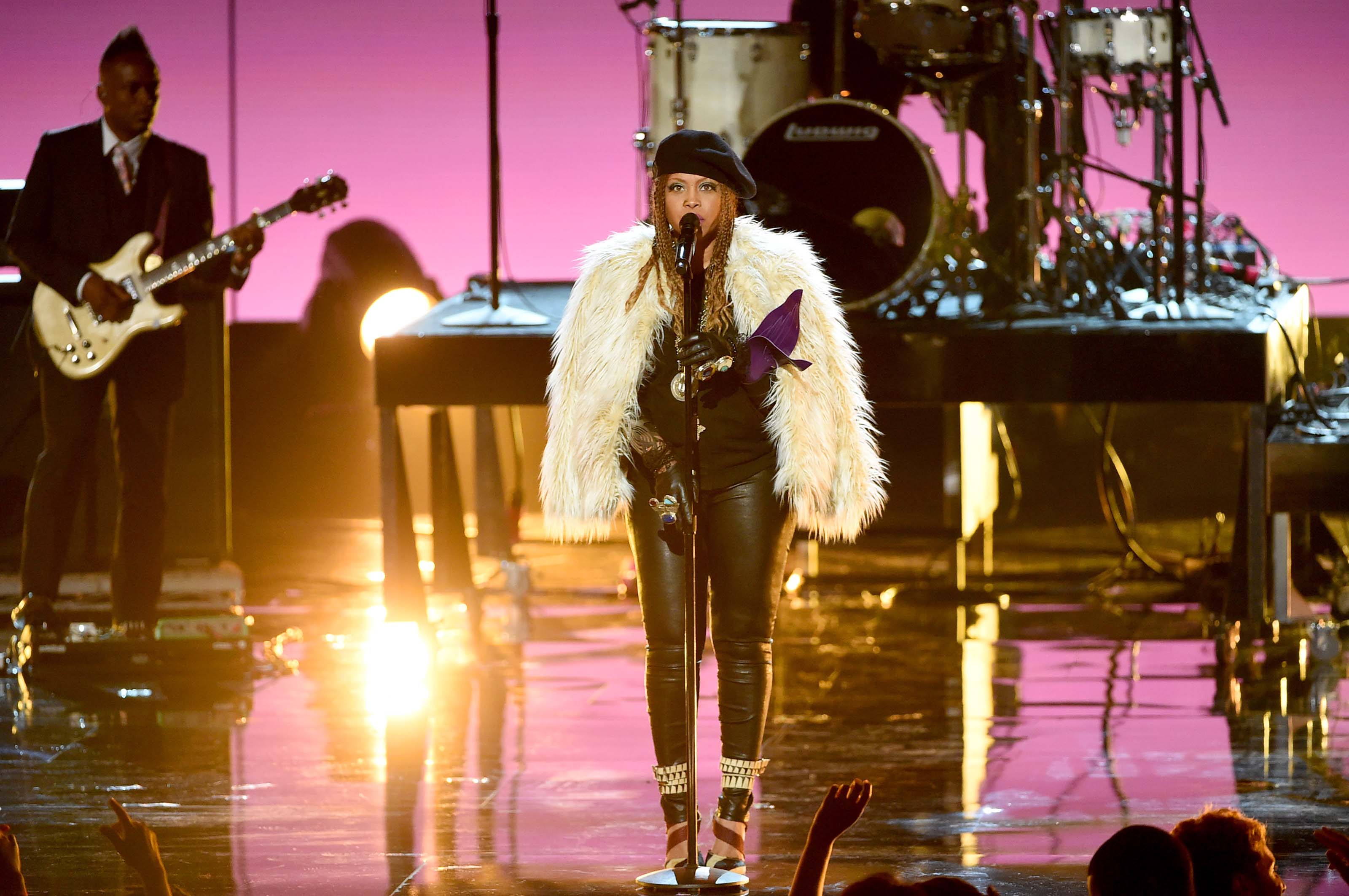 Erykah Badu performs onstage during the 2016 BET Awards