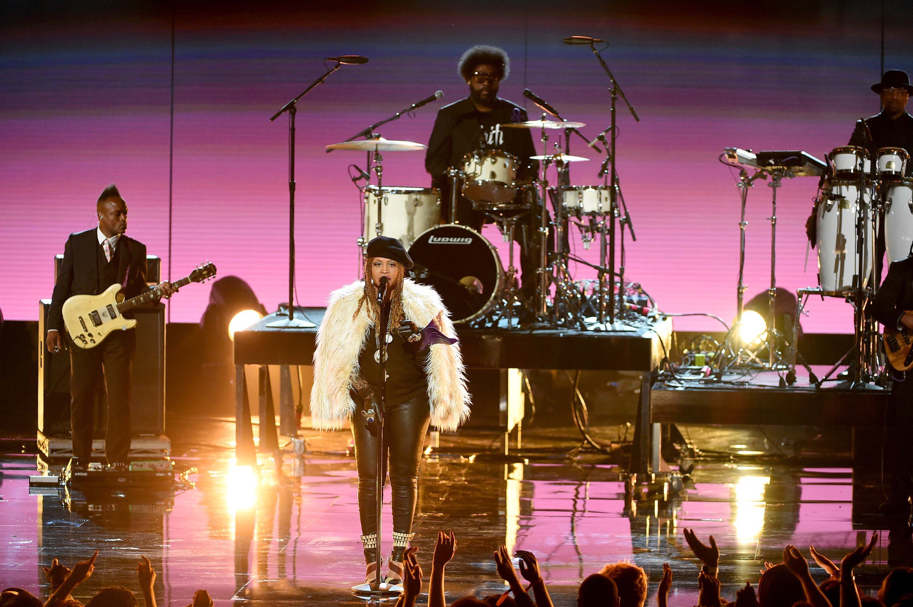 Erykah Badu performs onstage during the 2016 BET Awards