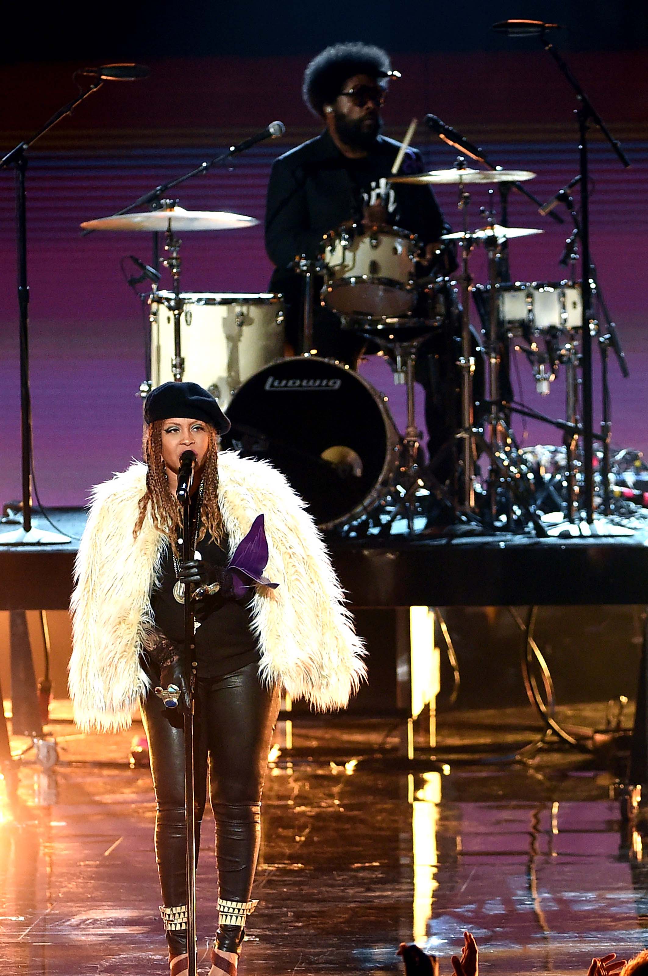 Erykah Badu performs onstage during the 2016 BET Awards