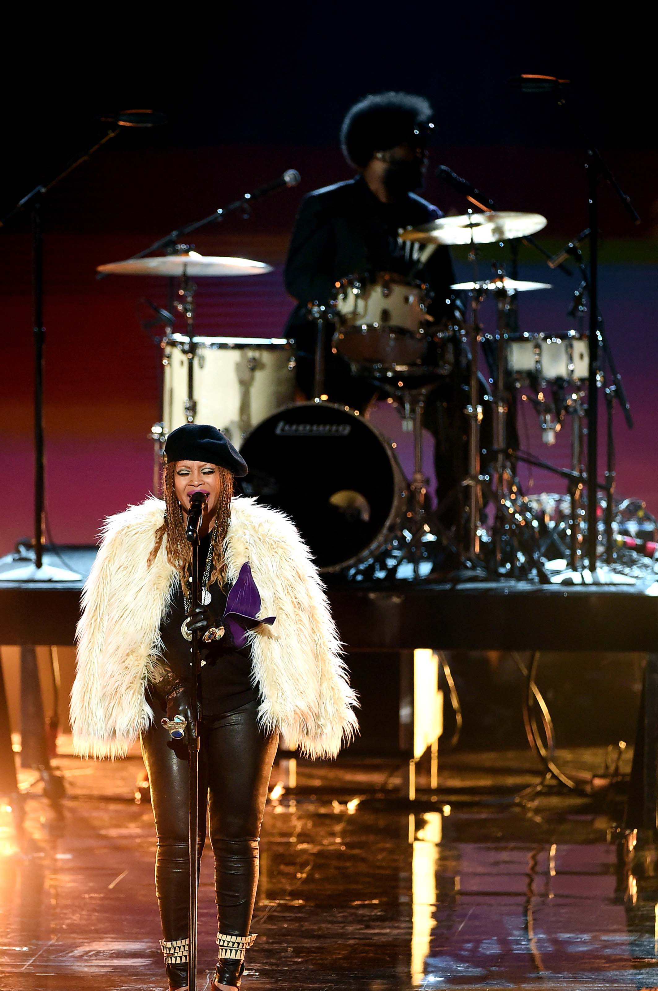 Erykah Badu performs onstage during the 2016 BET Awards