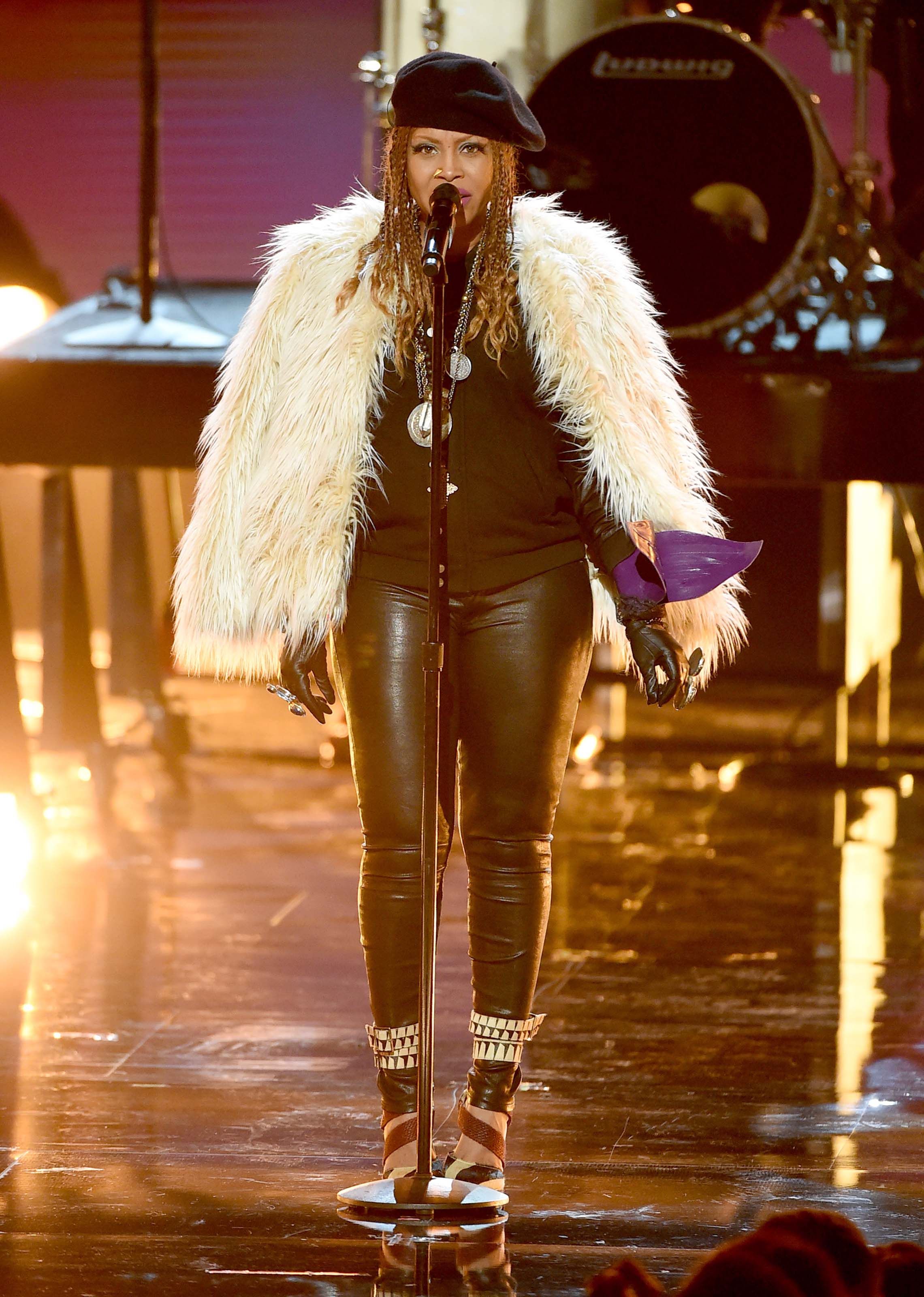 Erykah Badu performs onstage during the 2016 BET Awards