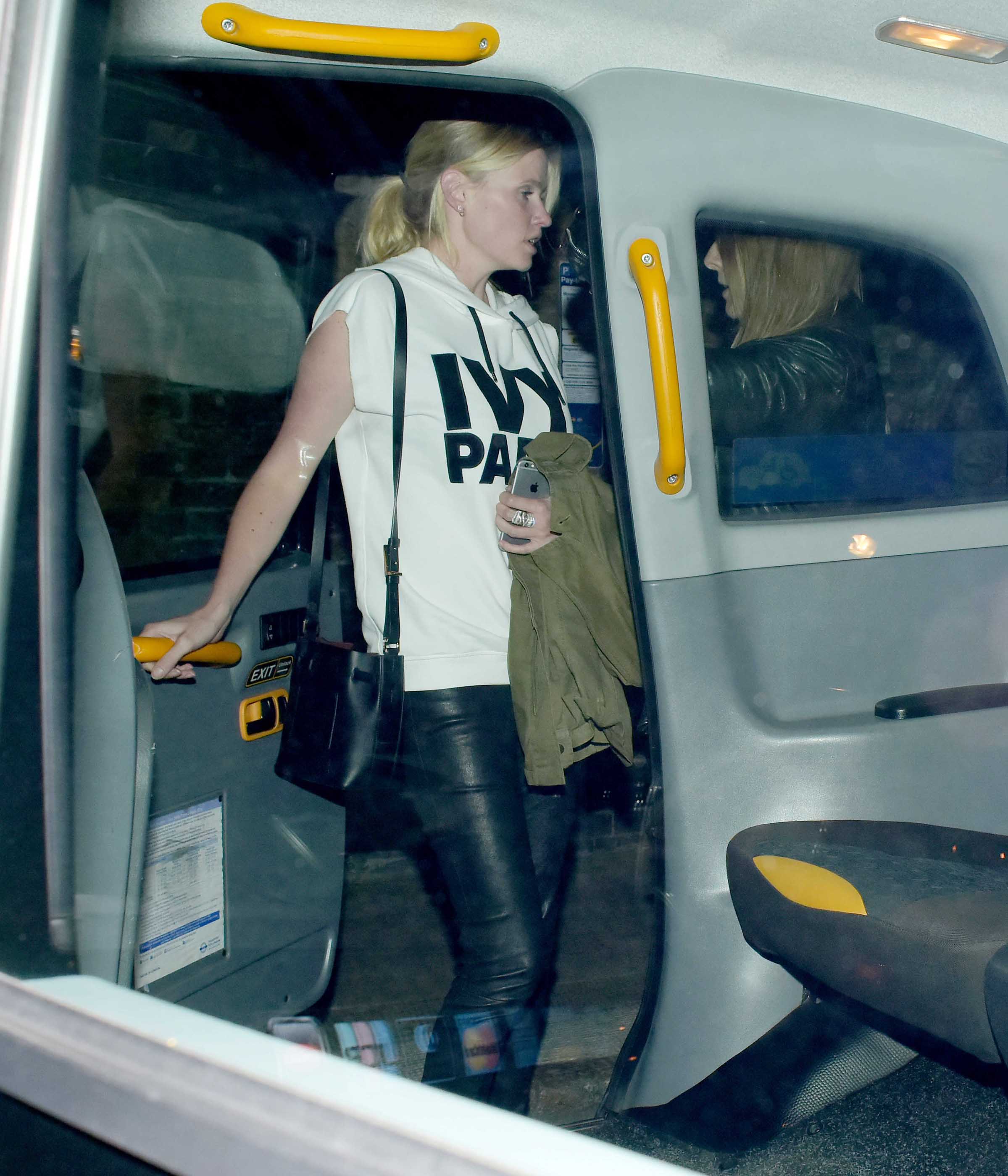 Lara Stone leaving the Chiltern Firehouse