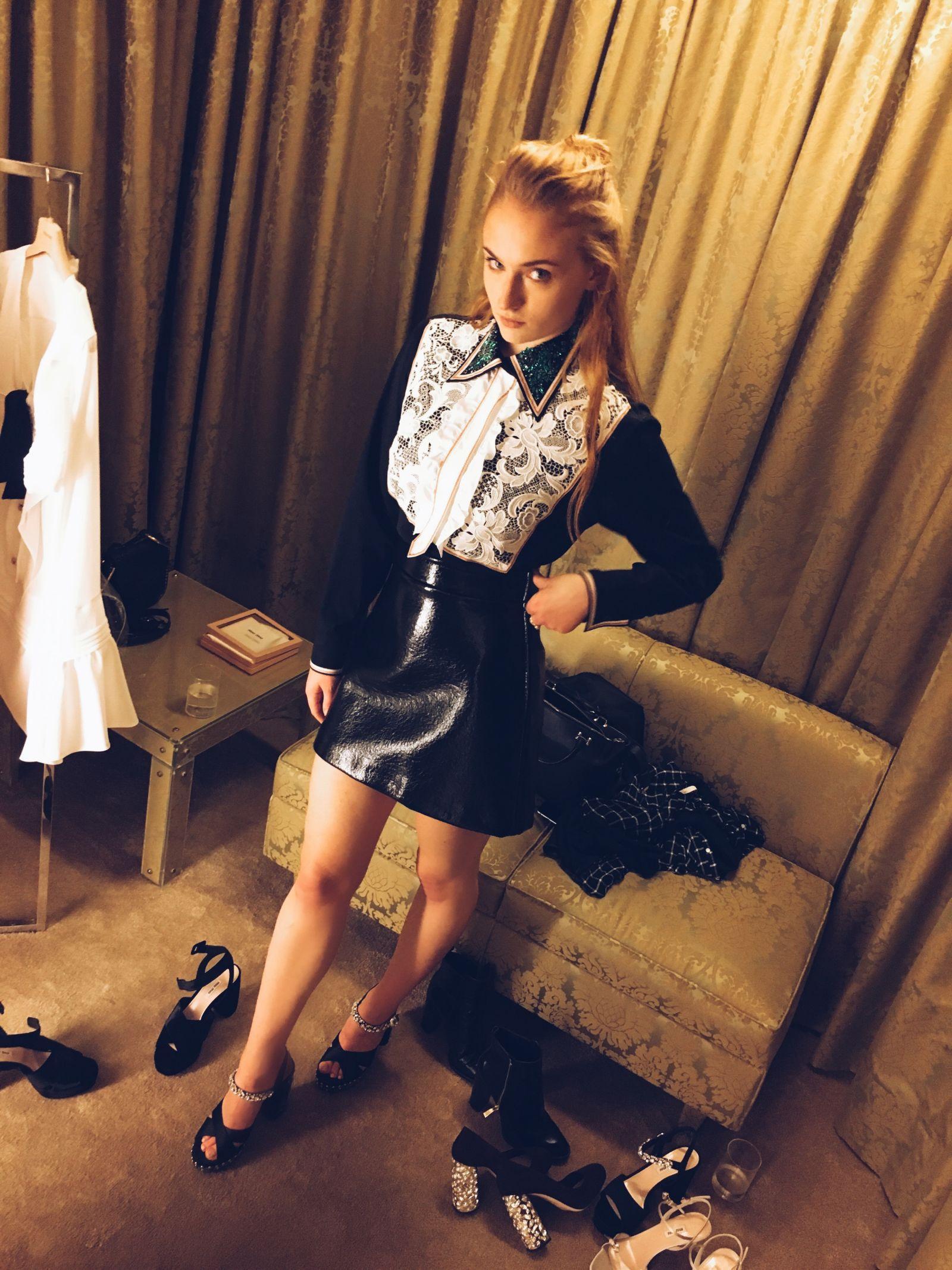 Sophie Turner attends Paris Fashion Week