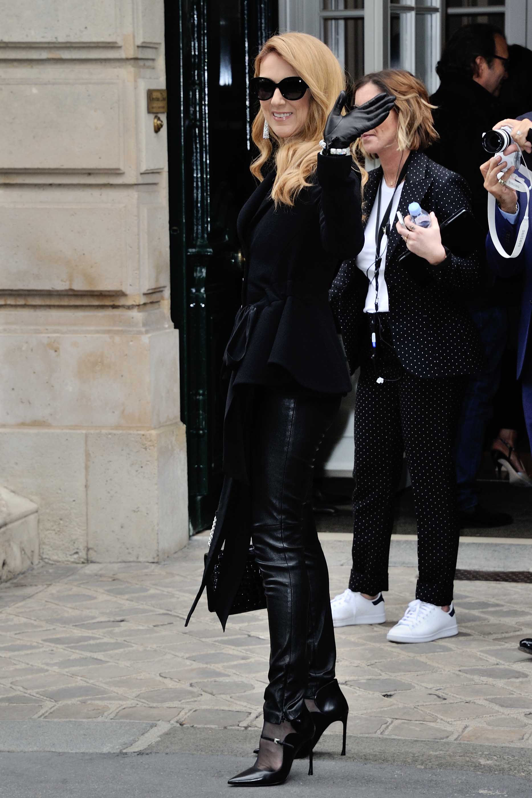 Celine Dion attends the Christian Dior Haute Couture Fall/Winter 2016/2017 show