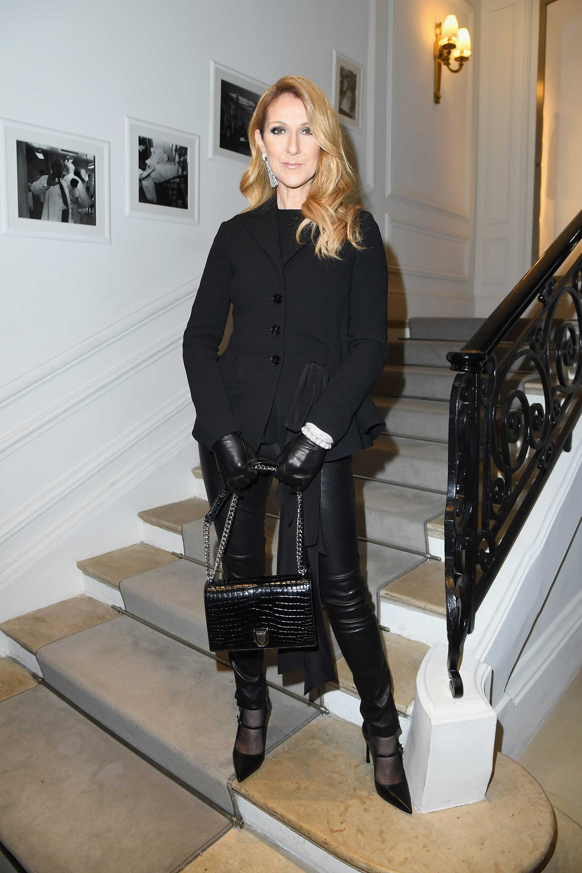 Celine Dion attends the Christian Dior Haute Couture Fall/Winter 2016/2017 show